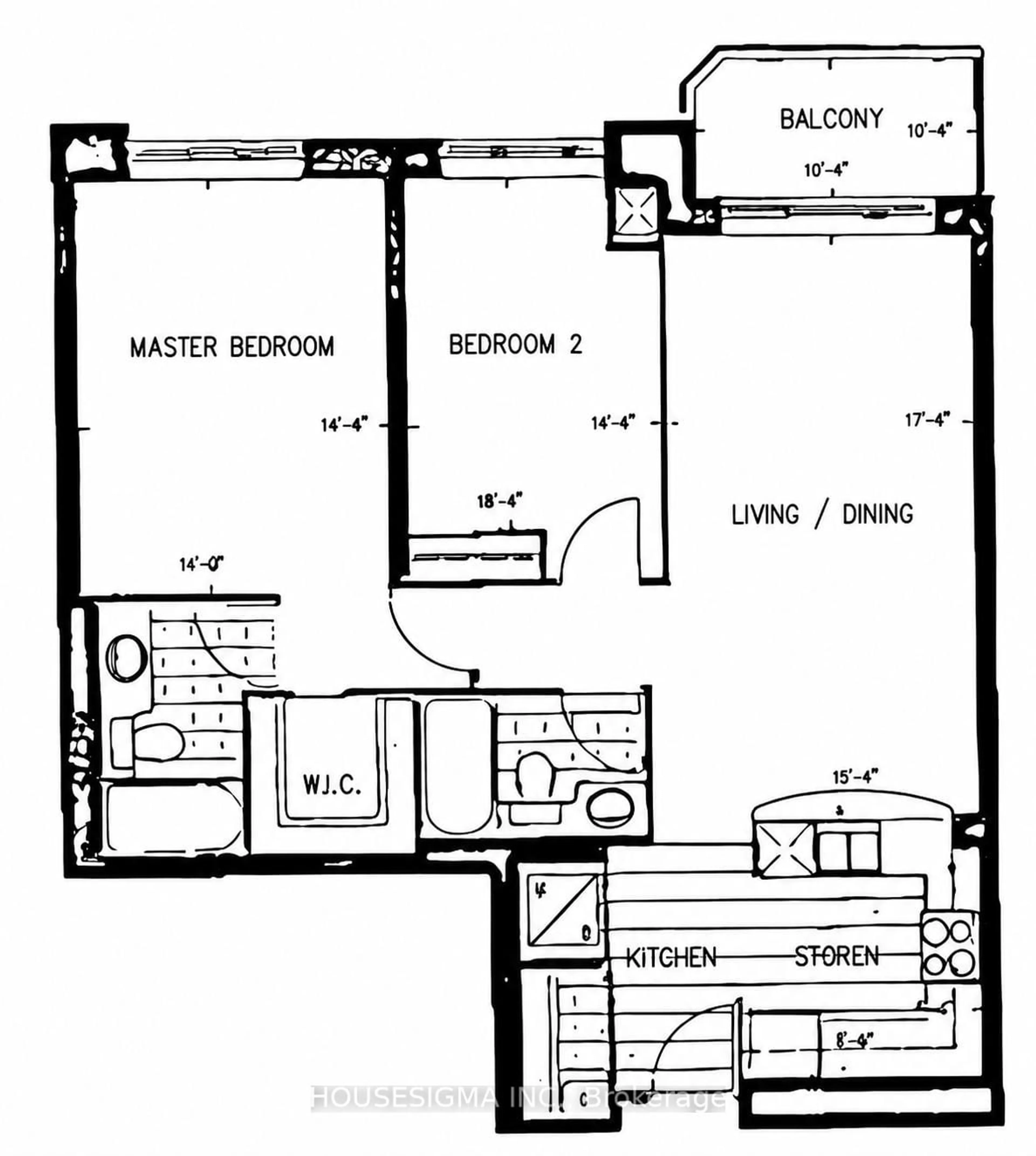 Floor plan for 35 Kingsbridge Garden Circ #513, Mississauga Ontario L5R 3Z5