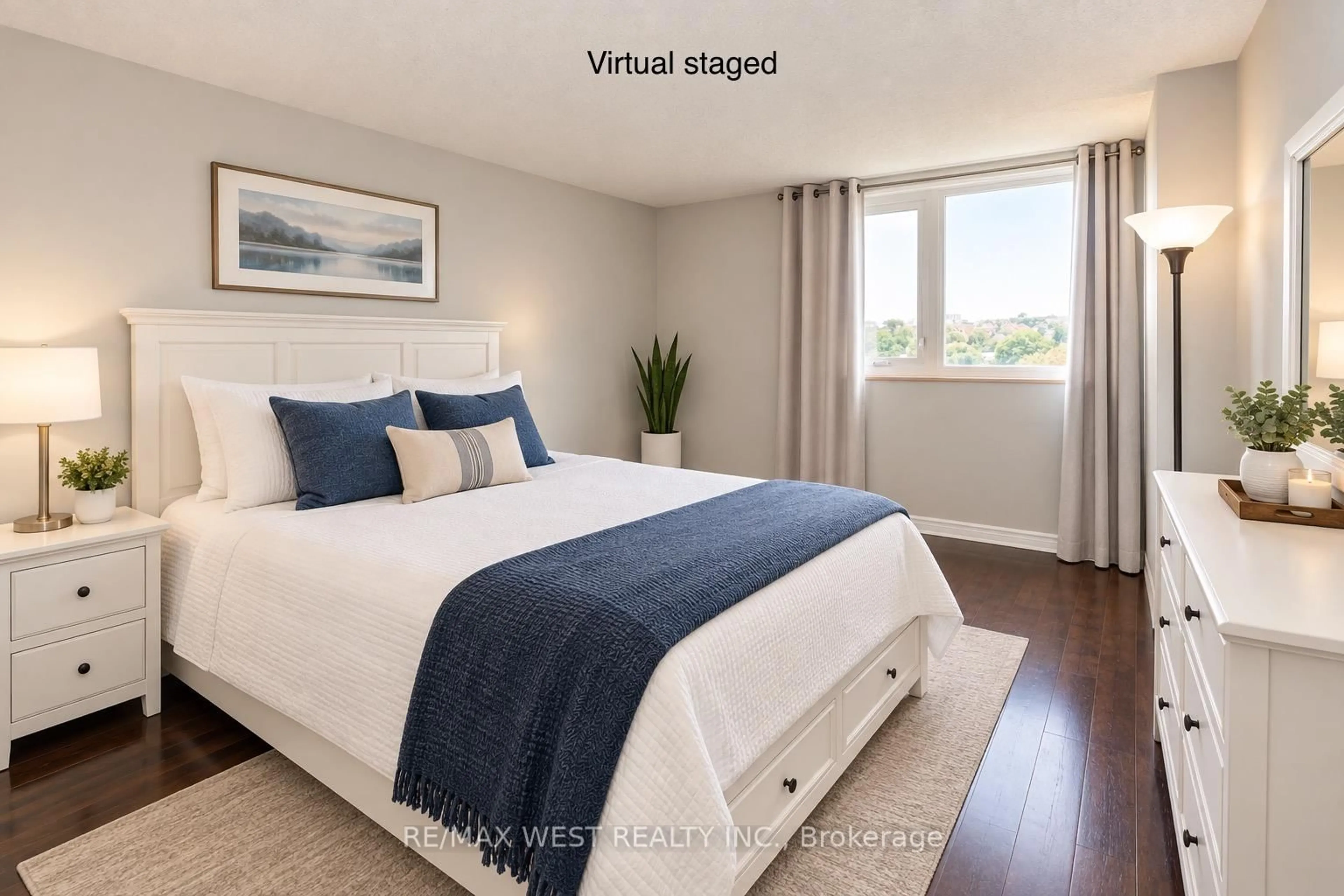 Bedroom with bed, unknown for 260 Scarlett Rd #709, Toronto Ontario M6N 4X6