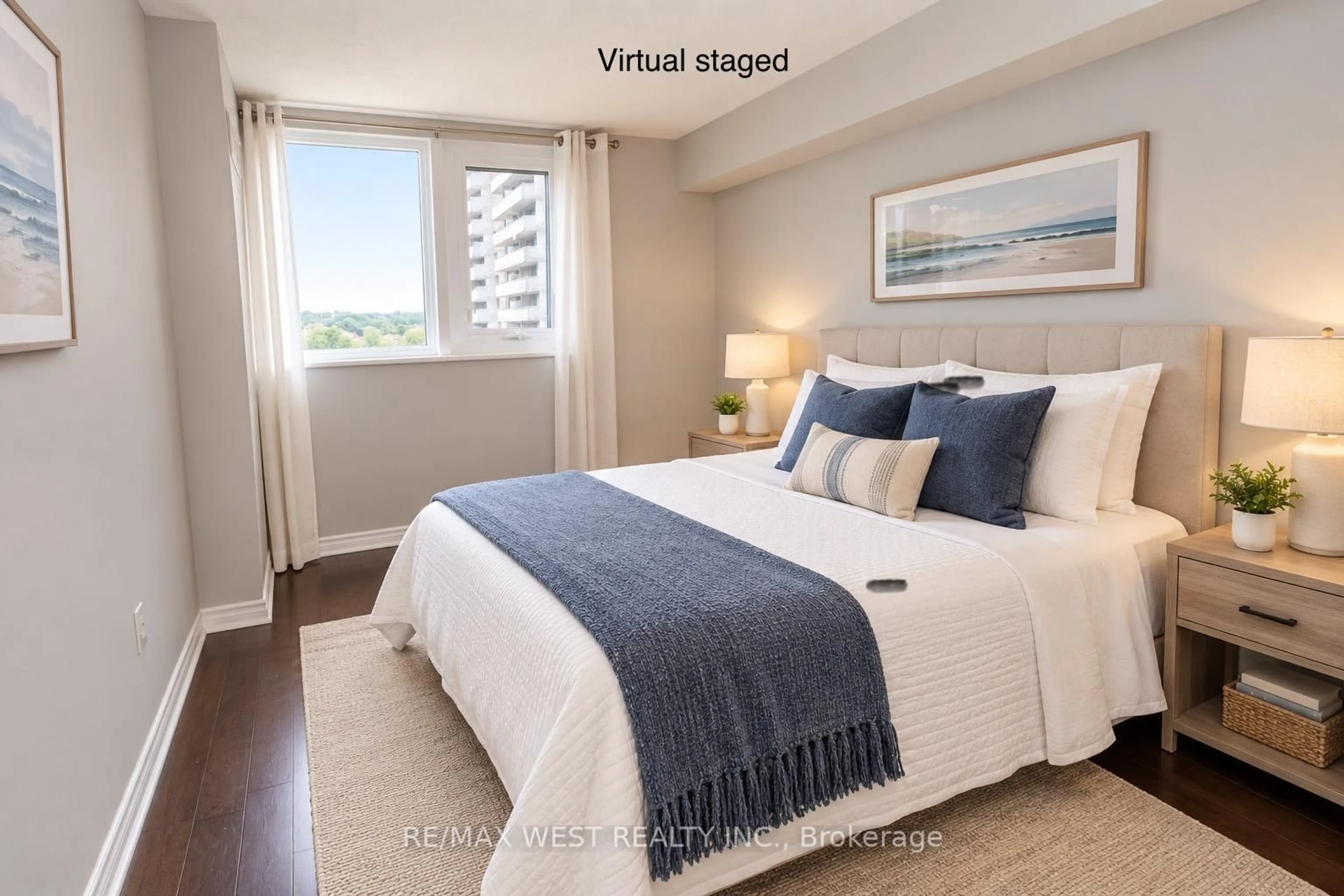 Bedroom with bed, unknown for 260 Scarlett Rd #709, Toronto Ontario M6N 4X6