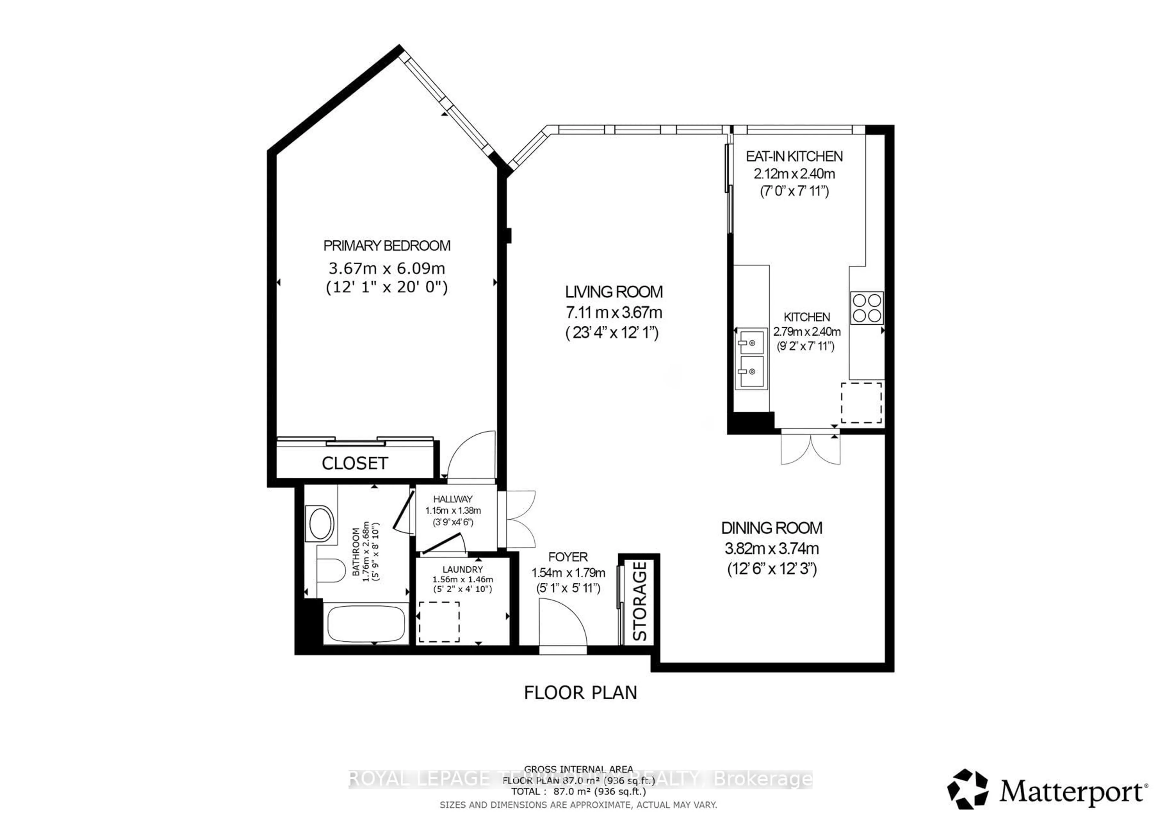 Floor plan for 40 Richview Rd #2002, Toronto Ontario M9A 5C1