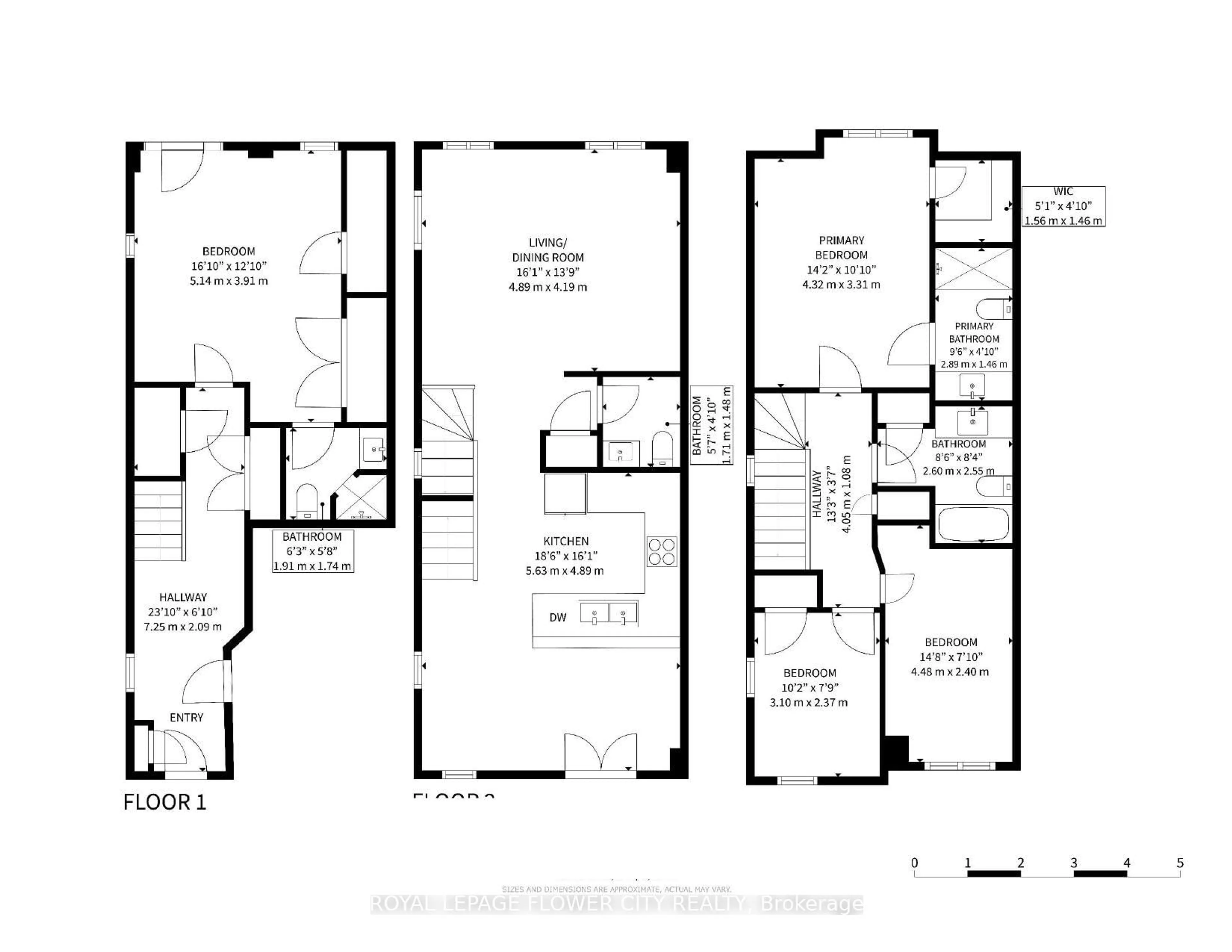 Floor plan for 46 Soccavo Cres #154, Brampton Ontario L6Y 0W3