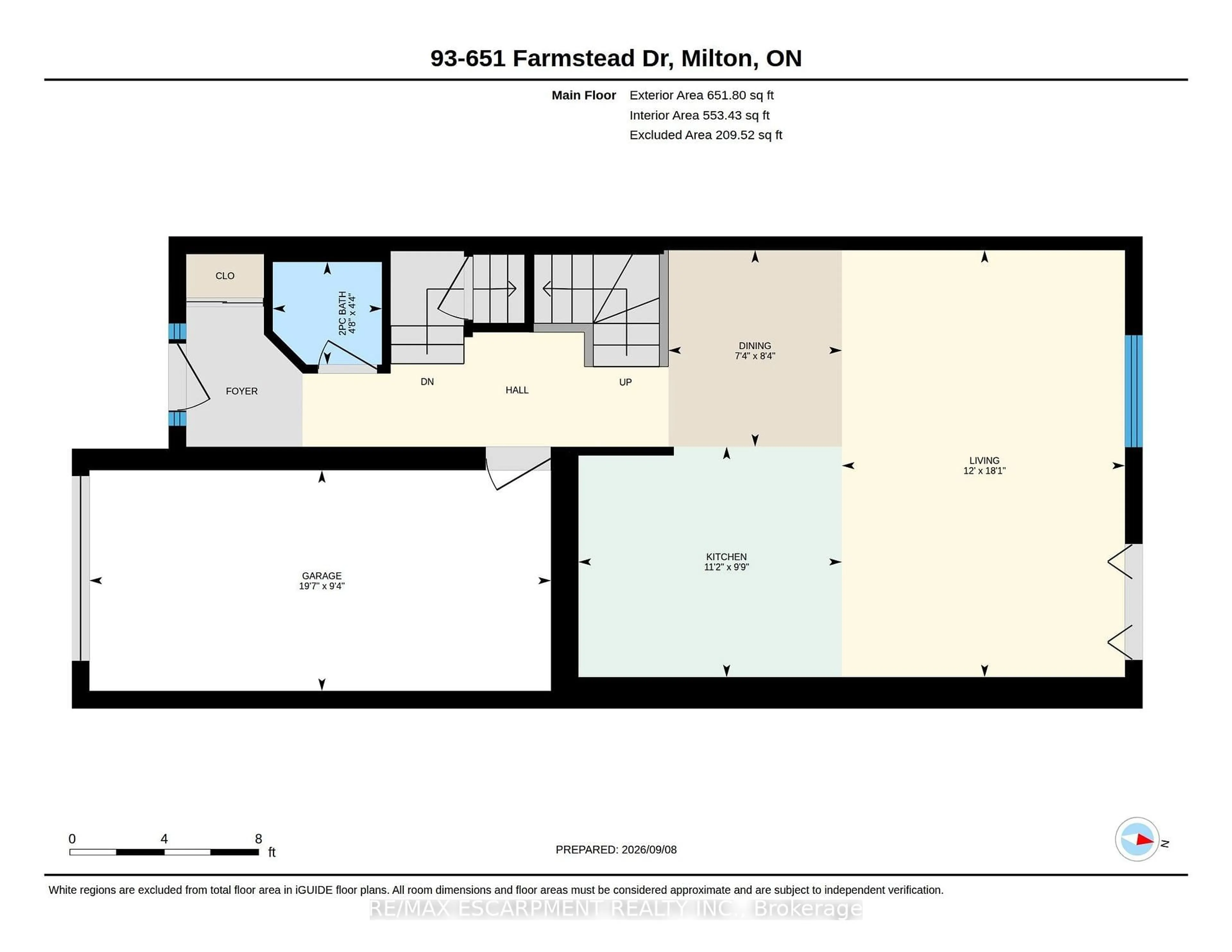 Floor plan for 651 Farmstead Dr #93, Milton Ontario L9T 7W2