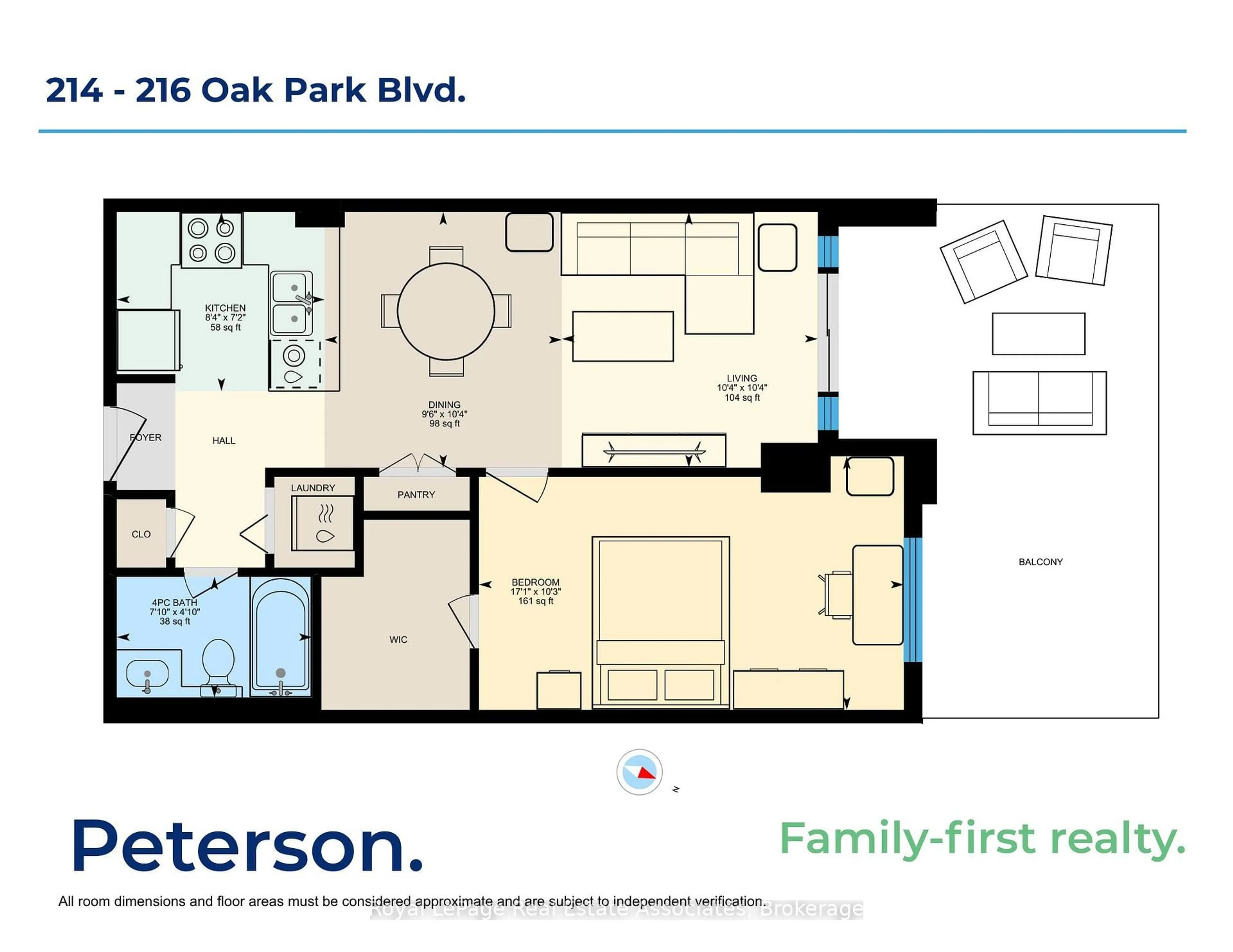 Floor plan for 216 Oak Park Blvd #214, Oakville Ontario L6H 7S8