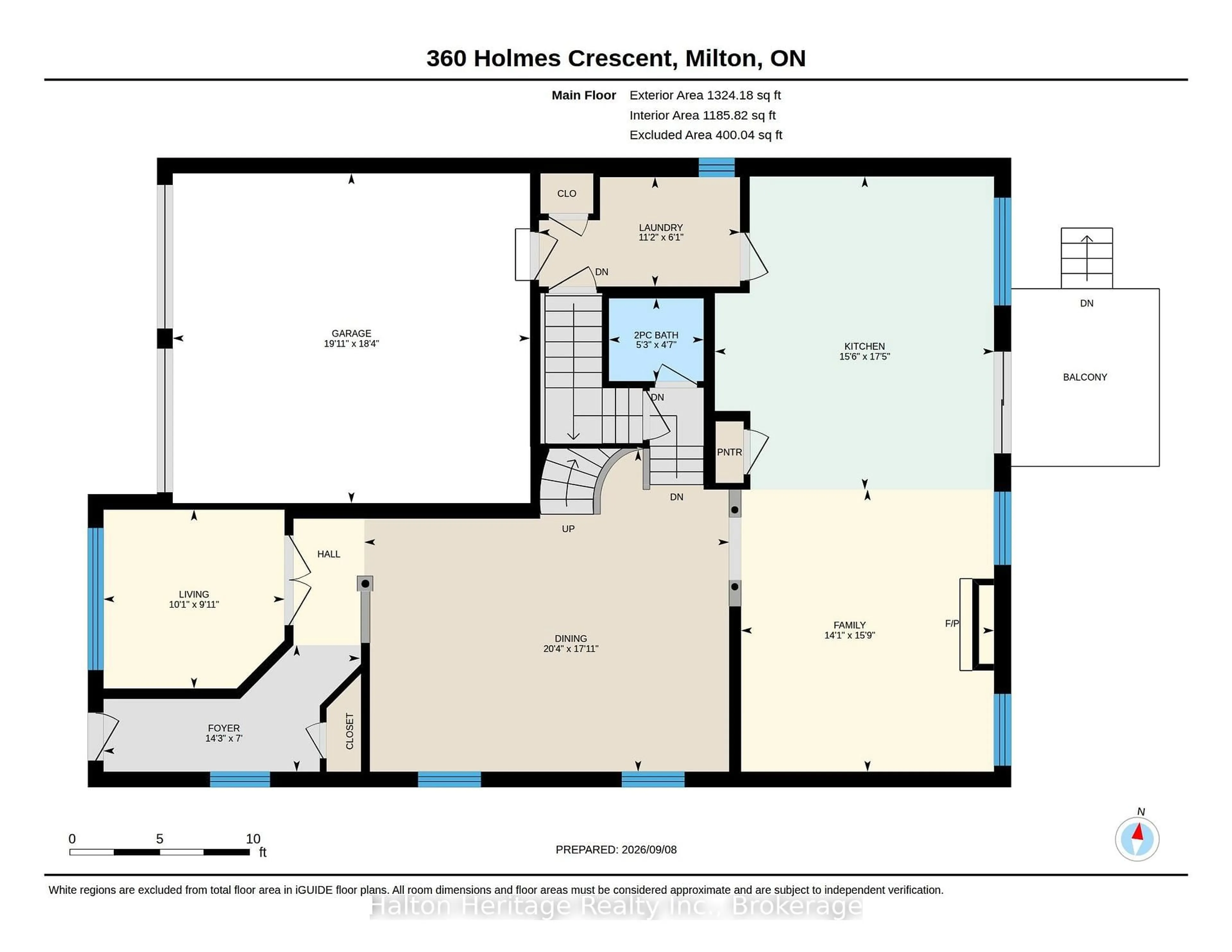 Floor plan for 360 Holmes Cres, Milton Ontario L9T 0T4
