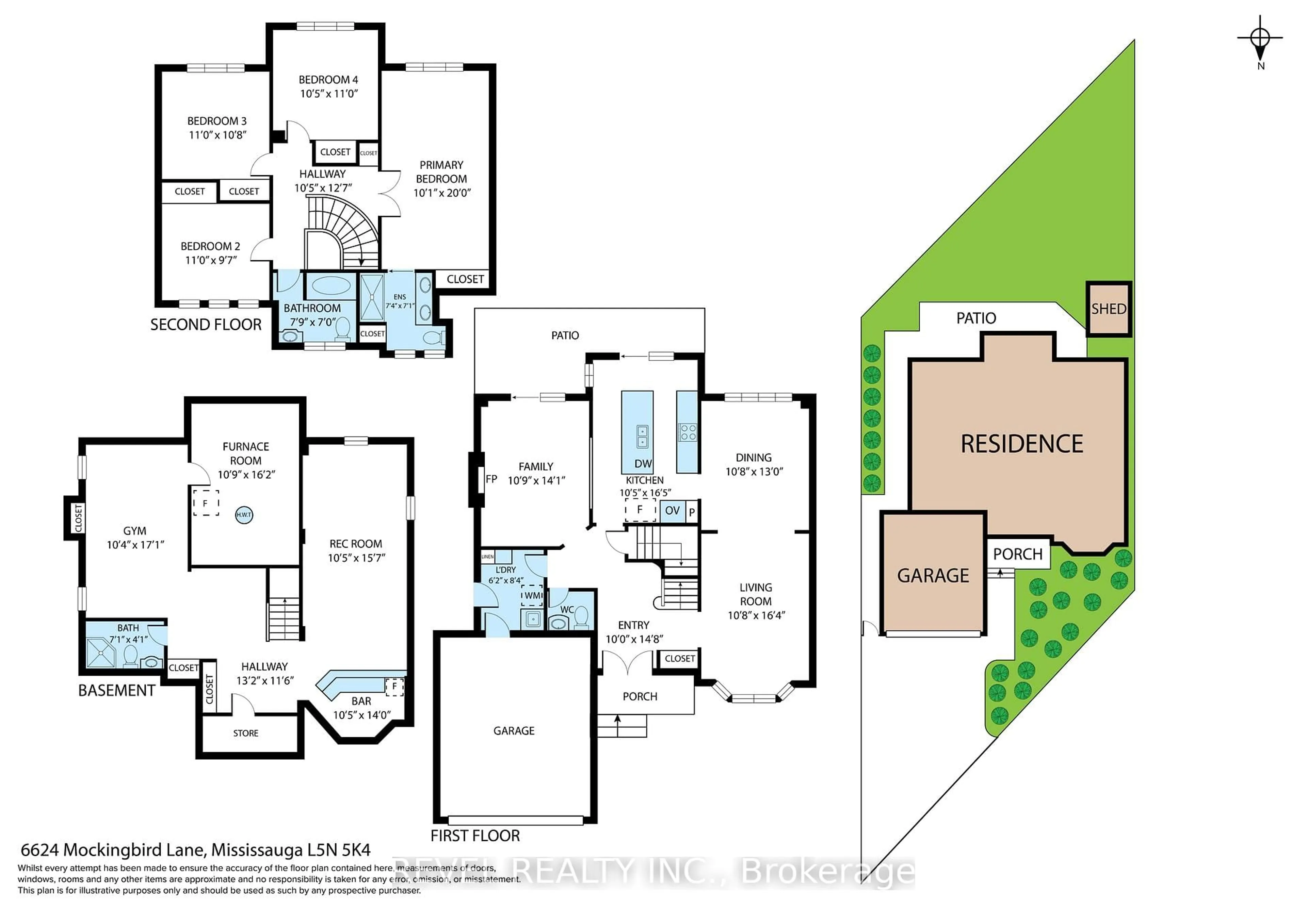 Floor plan for 6624 Mockingbird Lane, Mississauga Ontario L5N 5K4