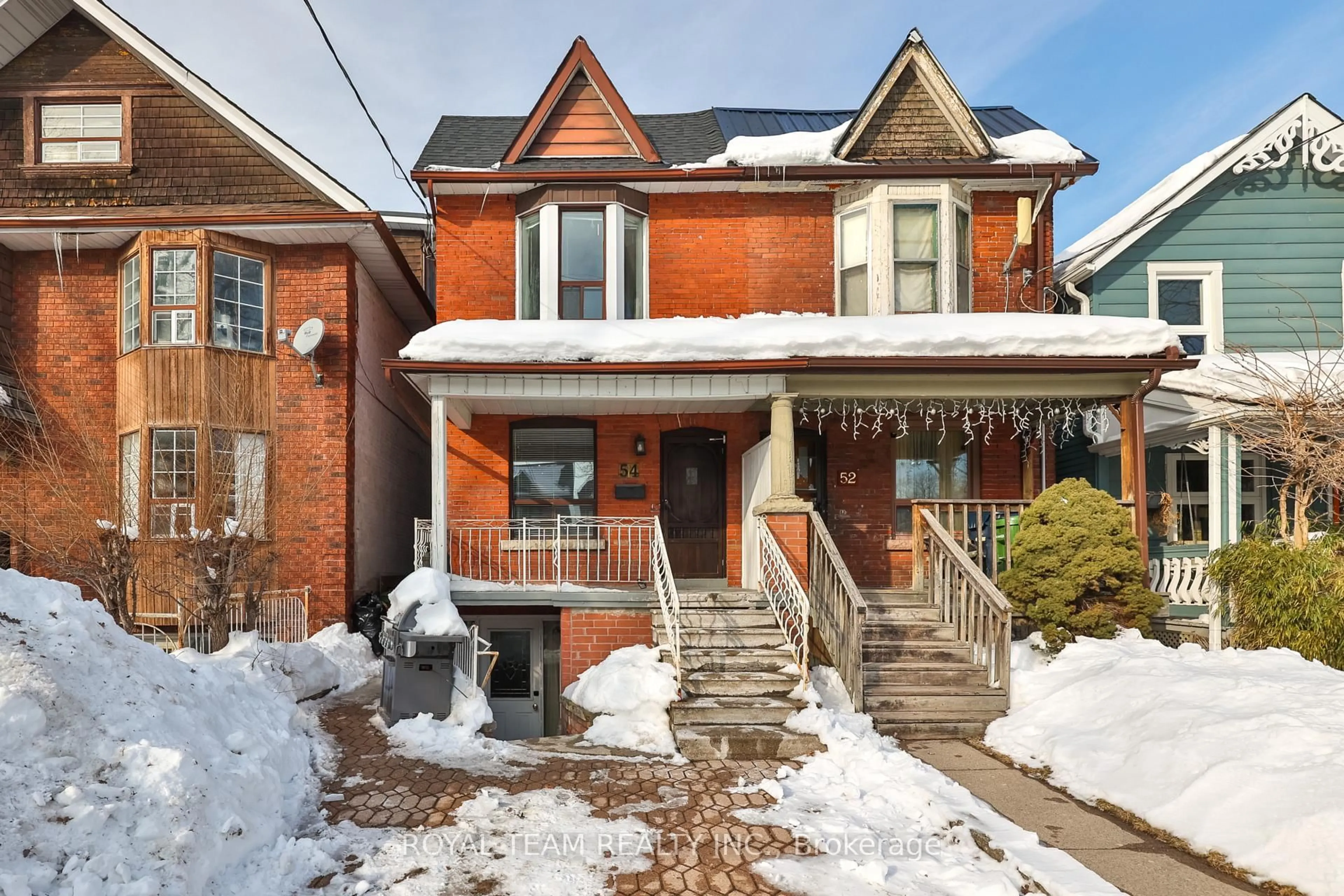 Home with brick exterior material, street for 54 Maher Ave, Toronto Ontario M6P 1G6