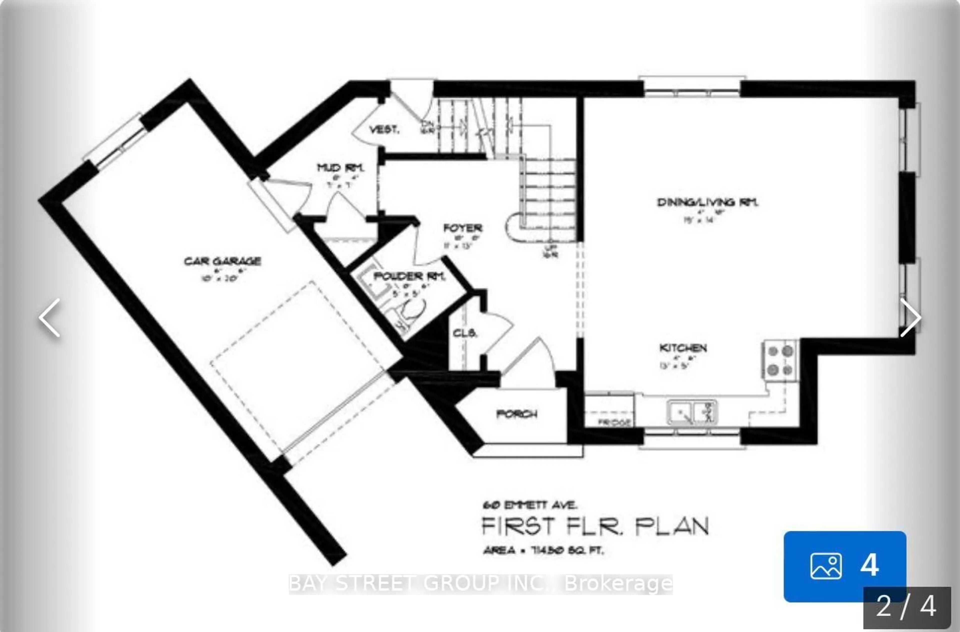 Floor plan for 60 Emmett Ave, Toronto Ontario M6M 2E6