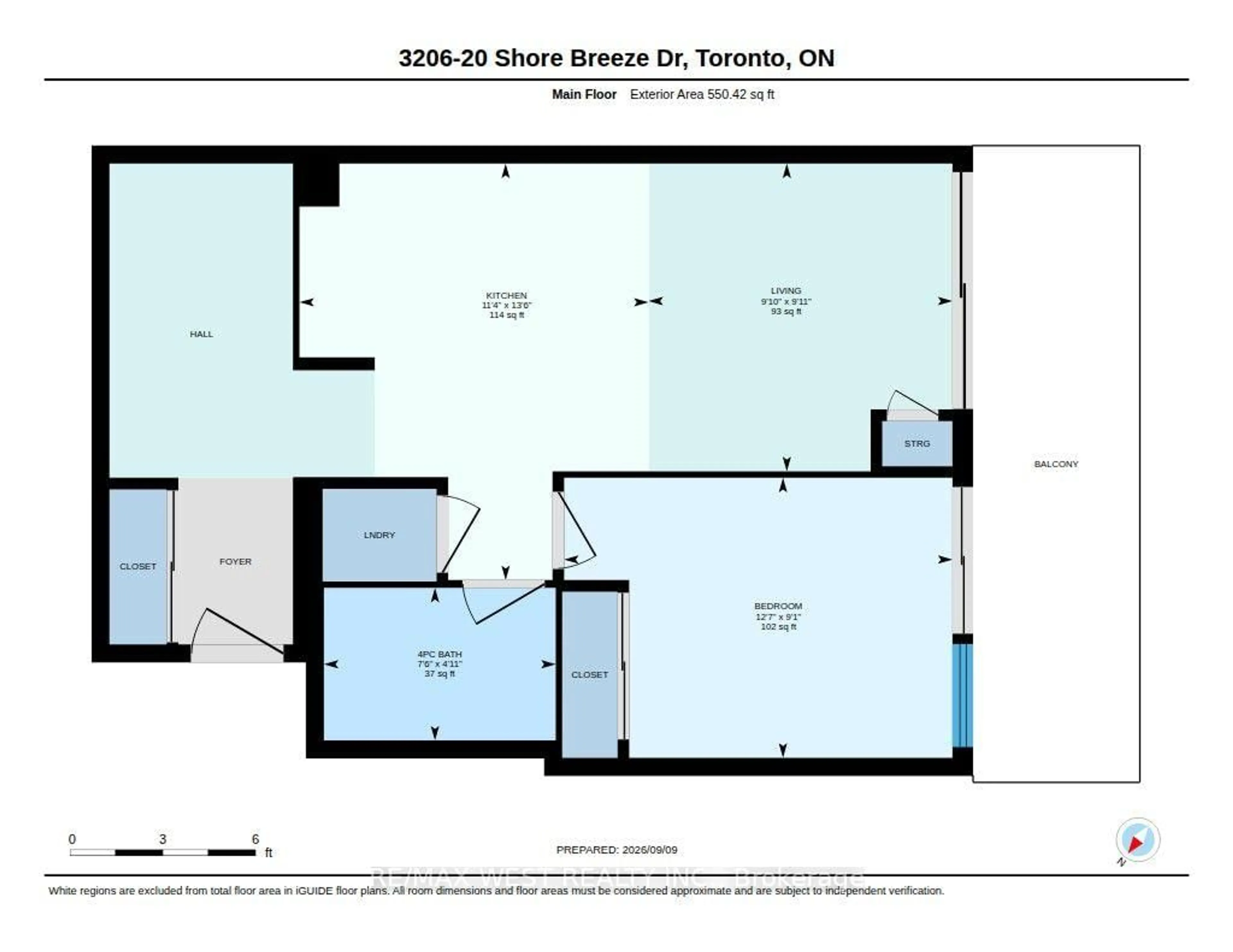 Floor plan for 20 Shore Breeze Dr #3206, Toronto Ontario M8V 0C7