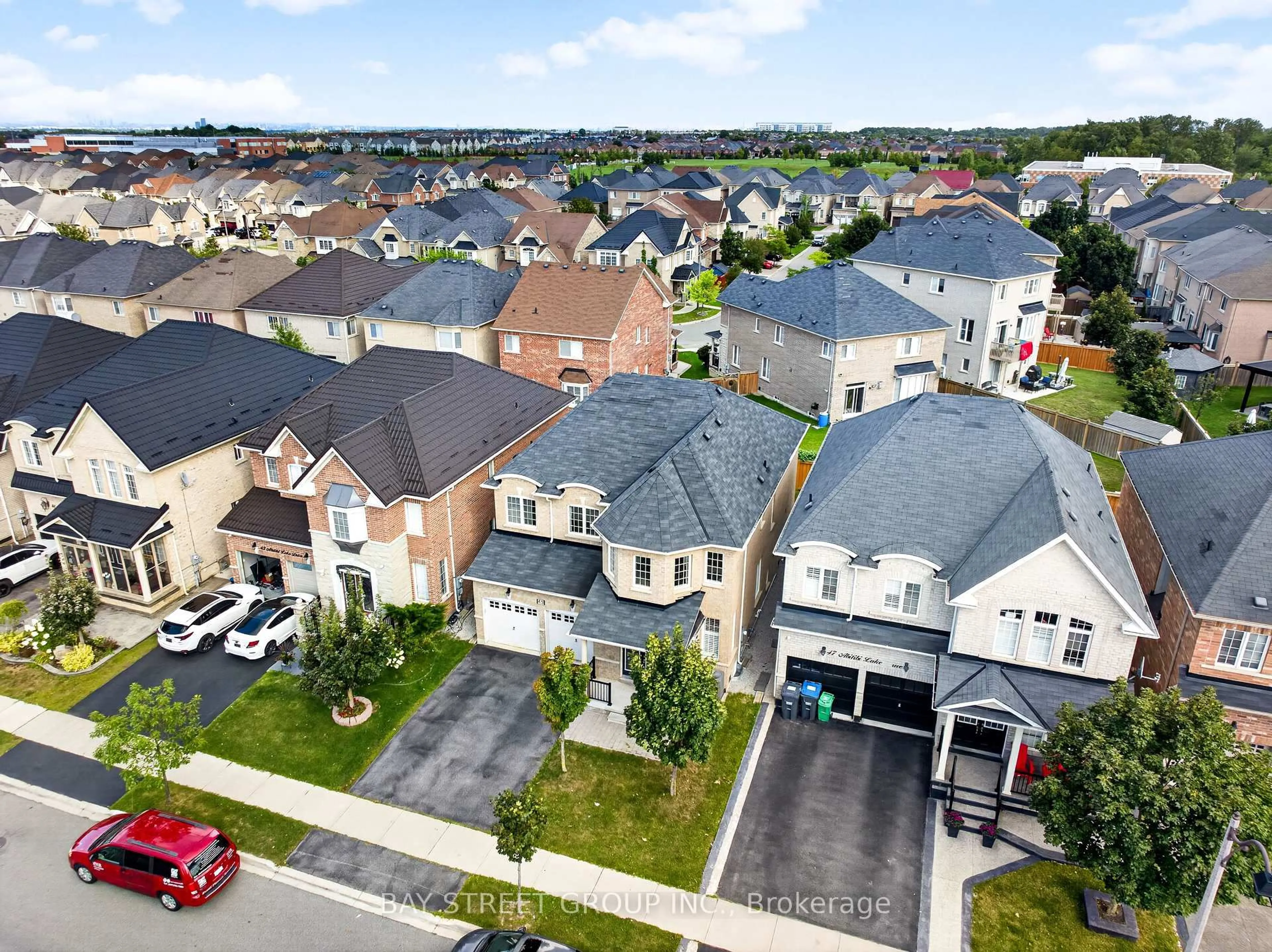 A pic from outside/outdoor area/front of a property/back of a property/a pic from drone, street for 45 Abitibi Lake Dr, Brampton Ontario L6R 0Y4