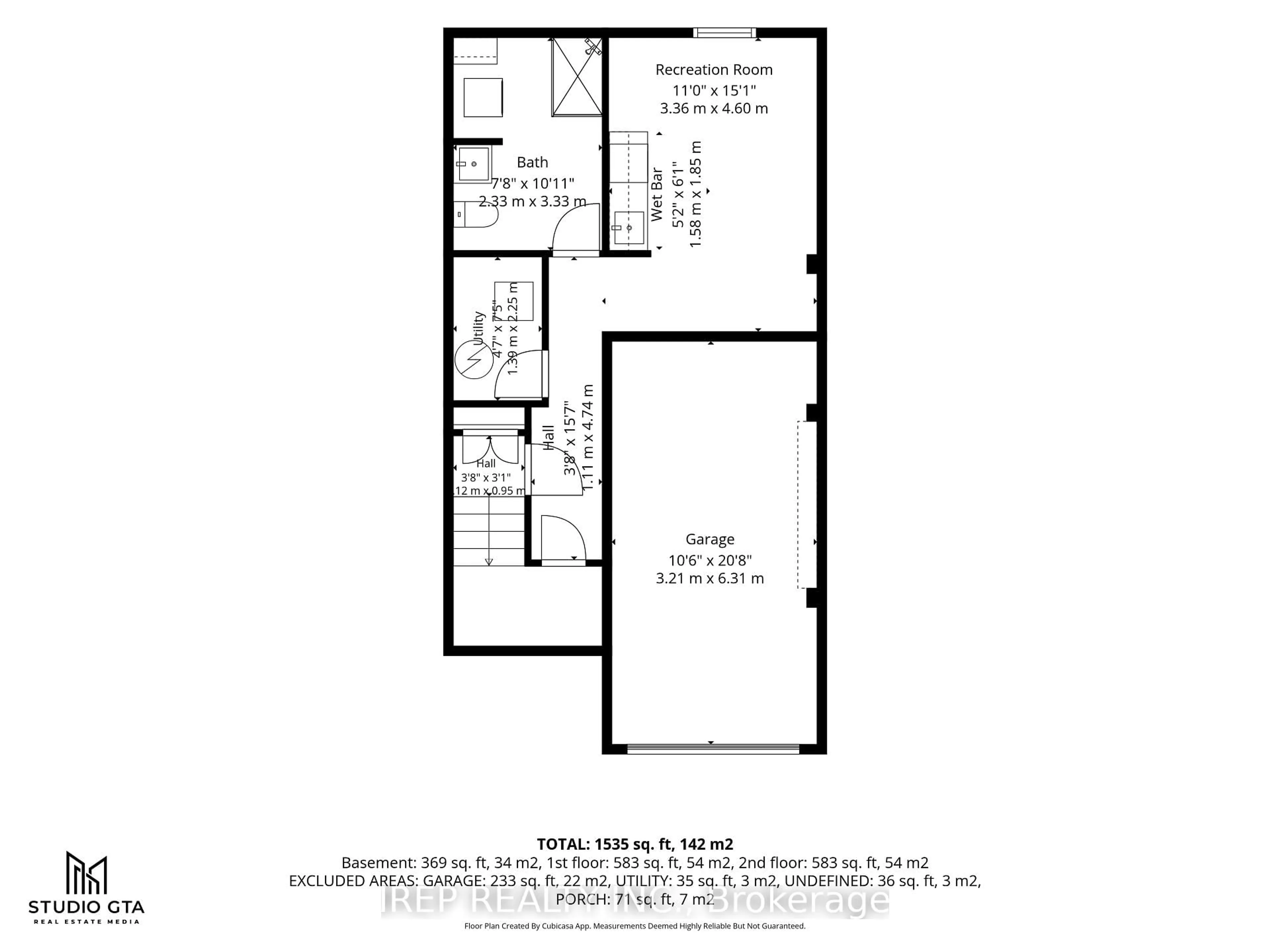 Floor plan for 1055 Shawnmarr Rd #43, Mississauga Ontario L5H 3V2