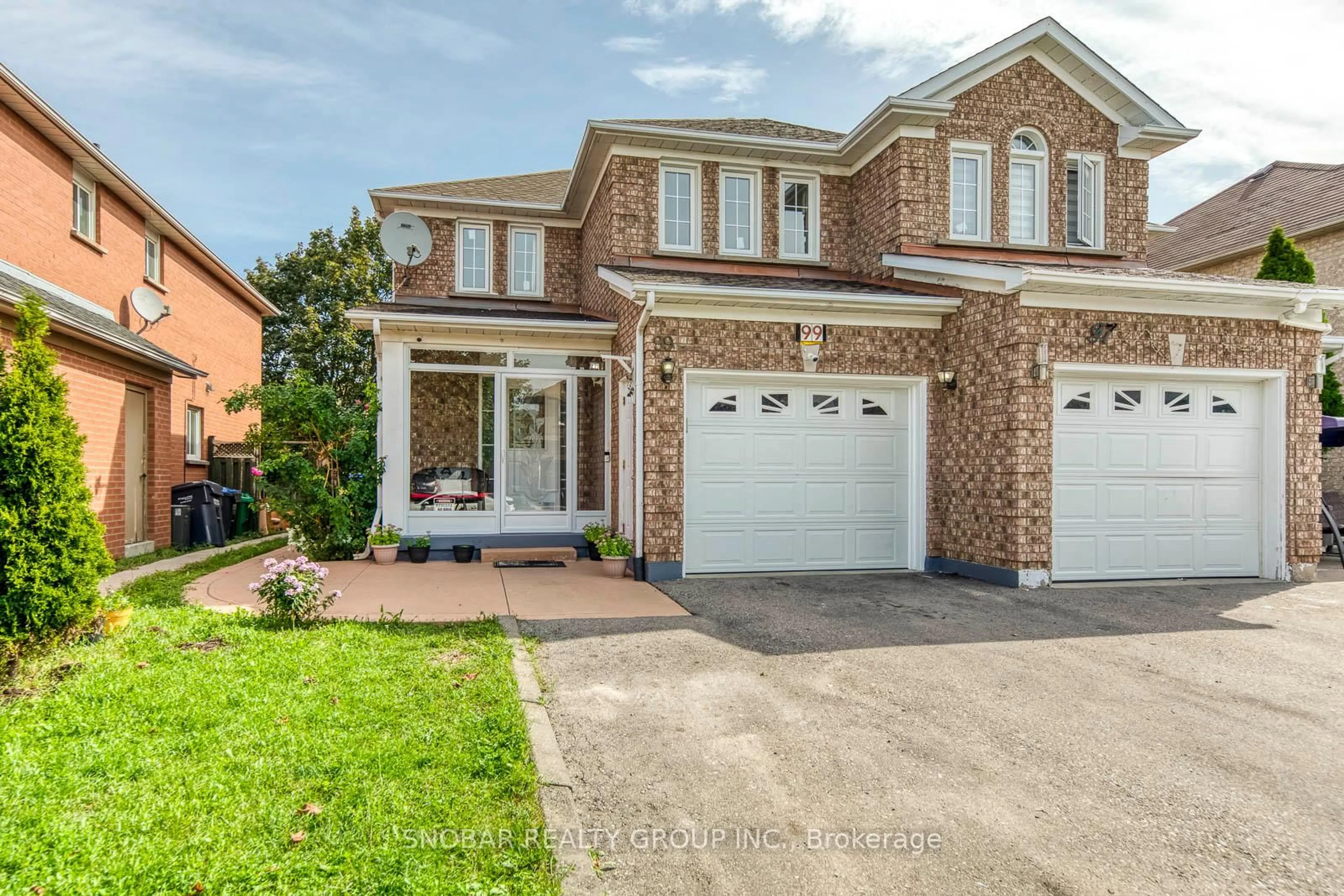 Home with brick exterior material, street for 99 Bighorn Cres, Brampton Ontario L6R 1G2