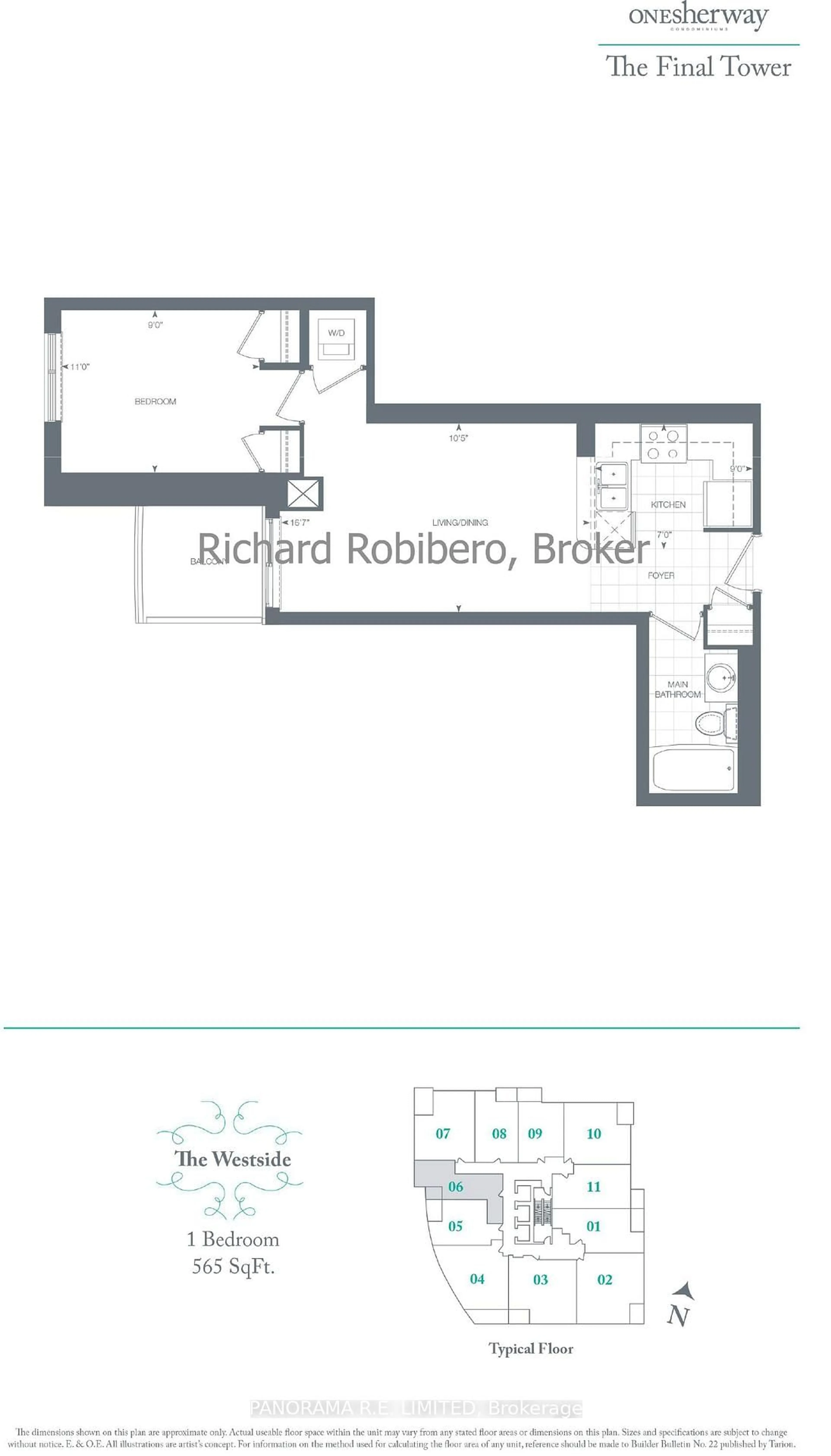 Floor plan for 215 Sherway Gardens Rd #2806, Toronto Ontario M9C 0A4