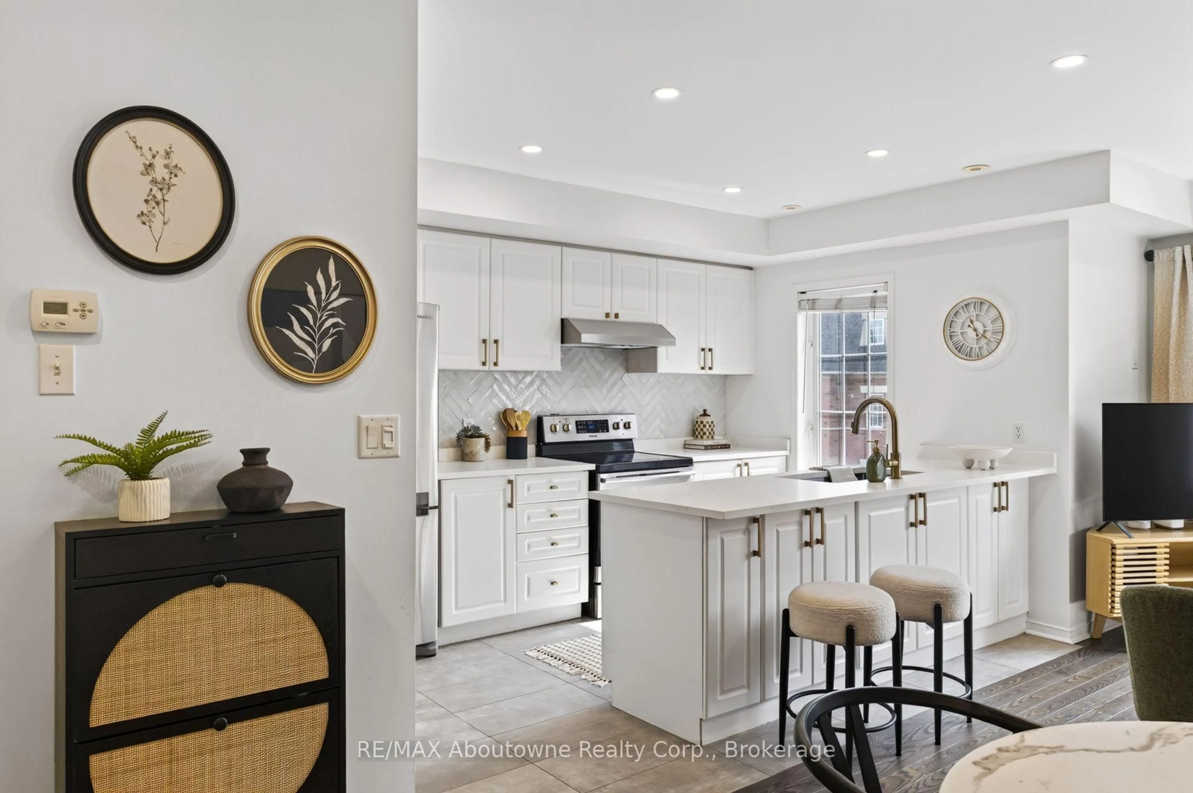 Open concept kitchen, ceramic/tile floor for 601 Shoreline Dr #156, Mississauga Ontario L5B 4K1