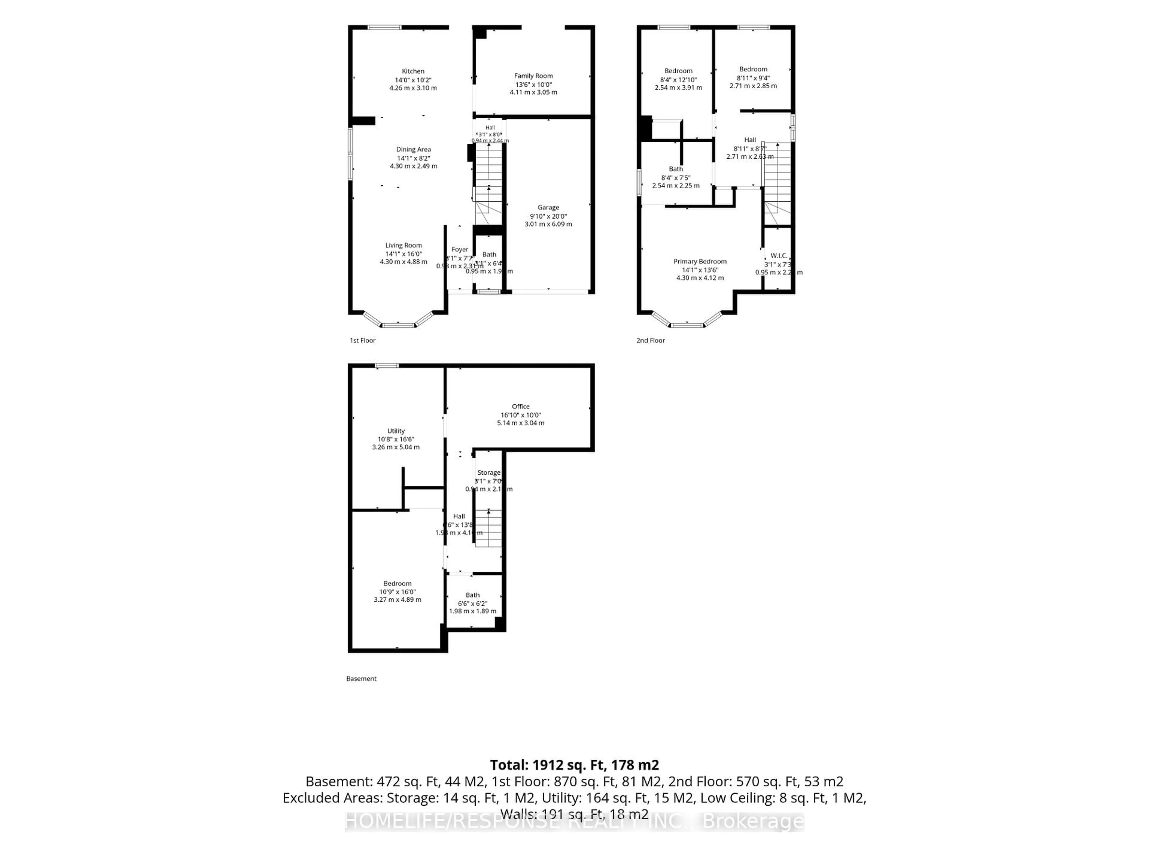 Floor plan for 680 SWEETWATER Pl, Mississauga Ontario L5H 3Y9