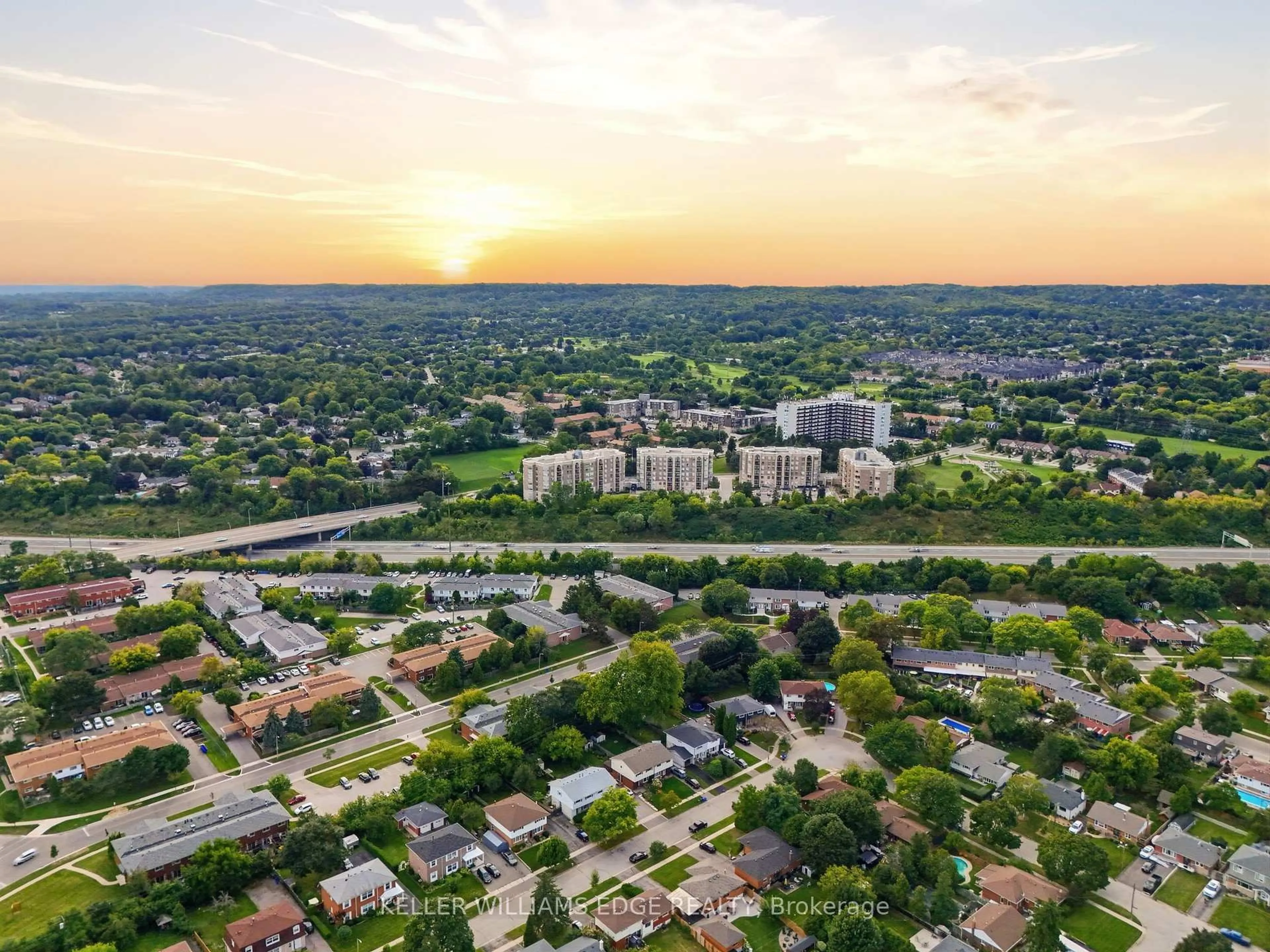 A pic from outside/outdoor area/front of a property/back of a property/a pic from drone, city buildings view from balcony for 2085 Amherst Heights Dr #613, Burlington Ontario L7P 5C2