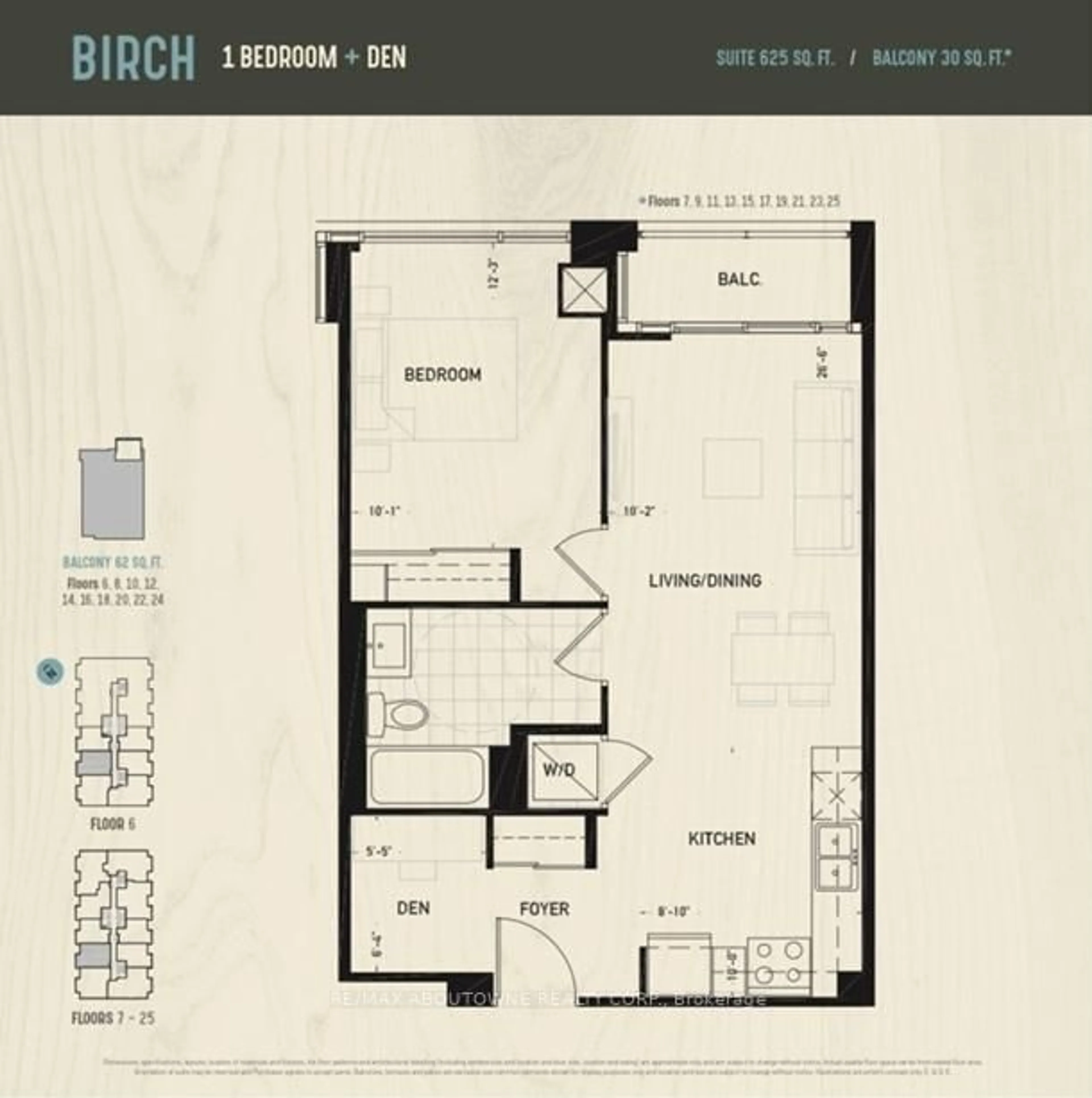 Floor plan for 297 Oak Walk Dr #1605, Oakville Ontario L6H 3R6