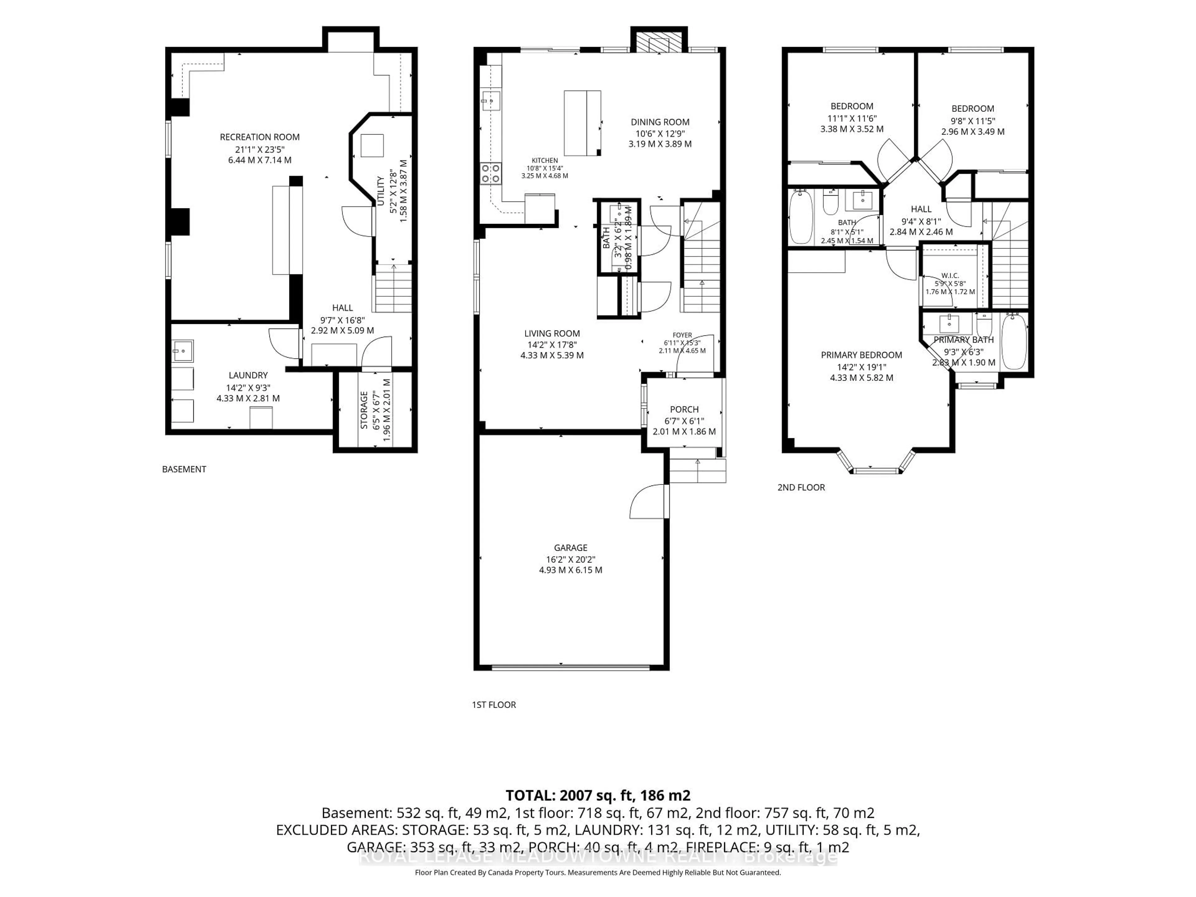 Floor plan for 145 Eaton St, Halton Hills Ontario L7G 5V5
