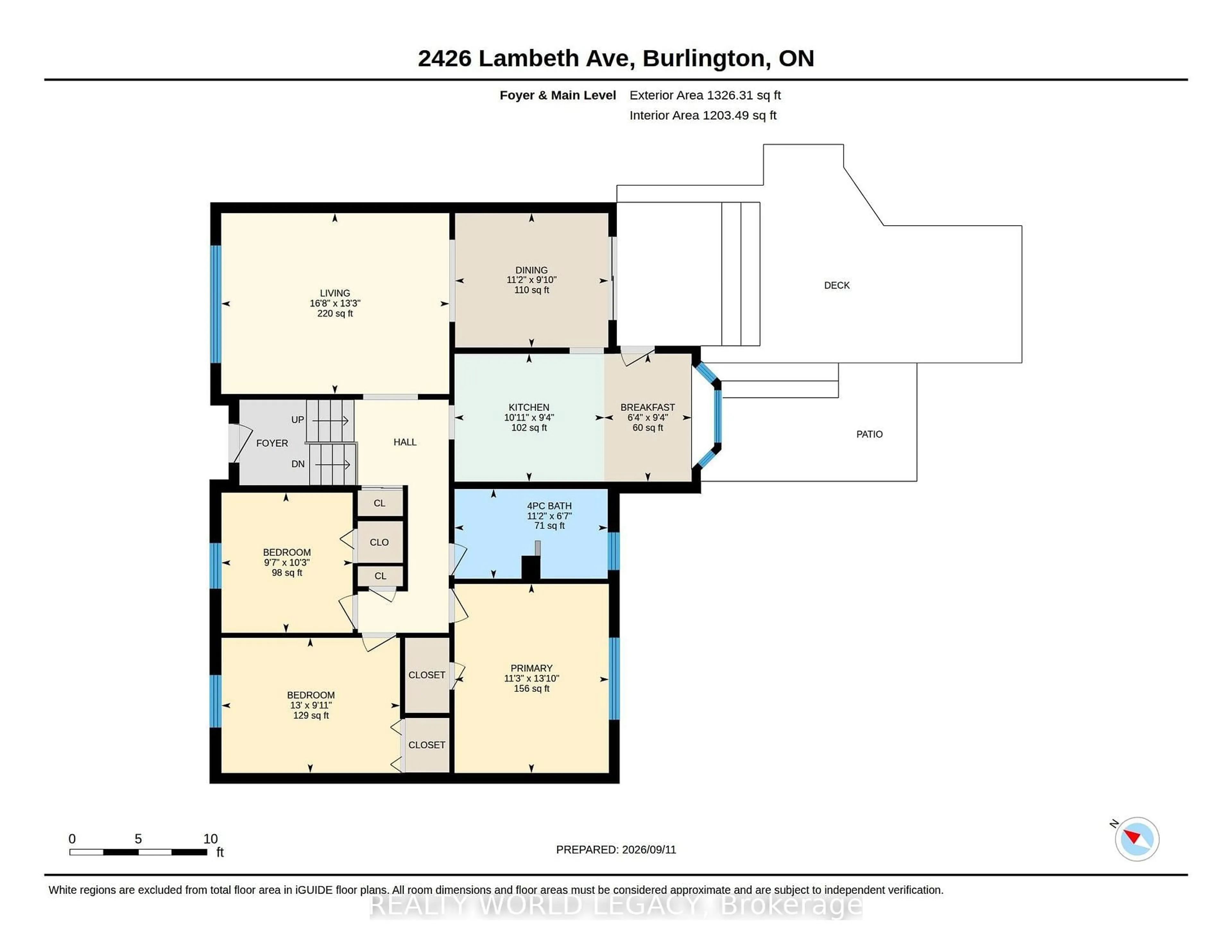 Floor plan for 2426 Lambeth Ave, Burlington Ontario L7P 3G2