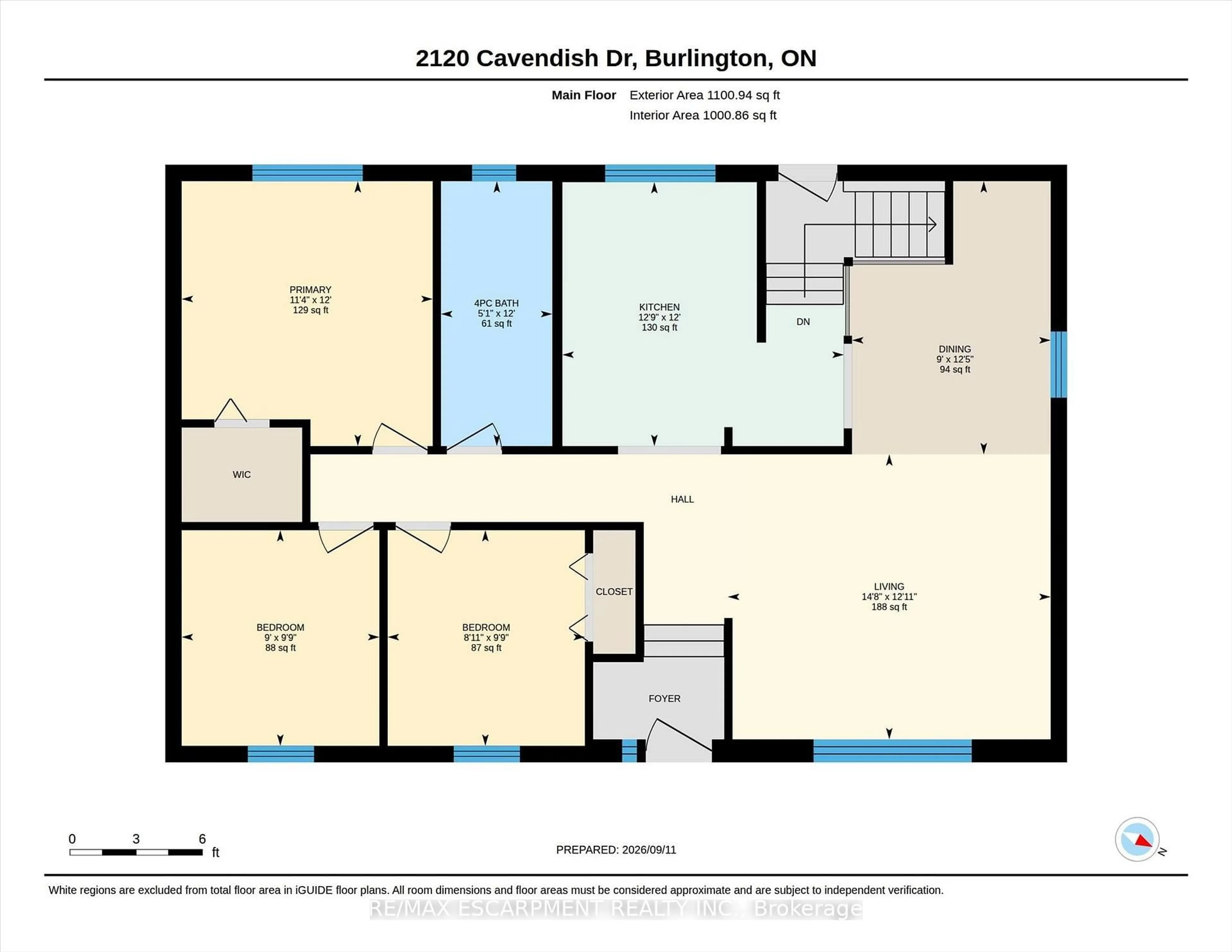Floor plan for 2120 Cavendish Dr, Burlington Ontario L7P 1Z3