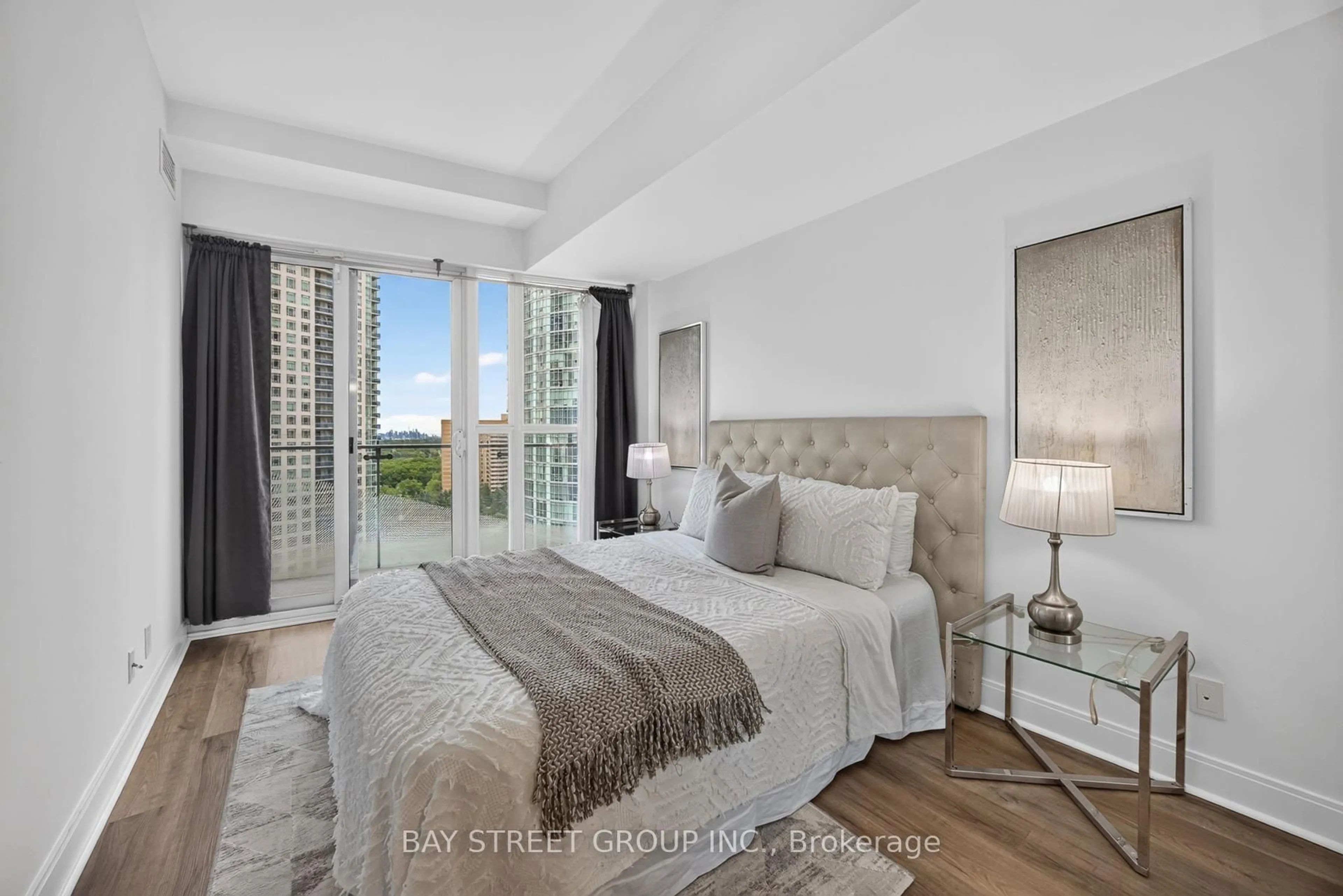 Bedroom with bed, unknown for 50 Absolute Ave #1302, Mississauga Ontario L4Z 0A9