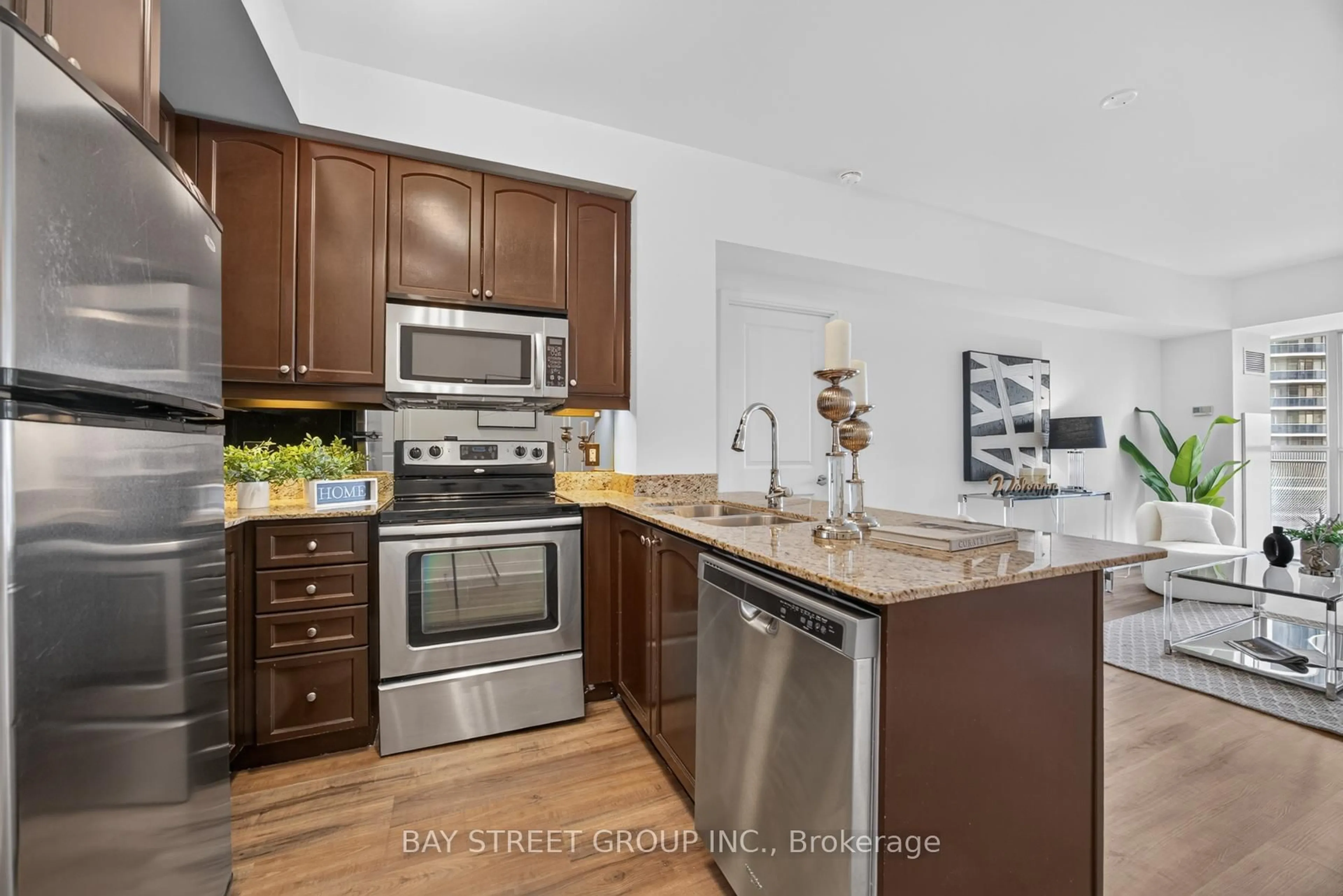 Open concept kitchen, unknown for 50 Absolute Ave #1302, Mississauga Ontario L4Z 0A9