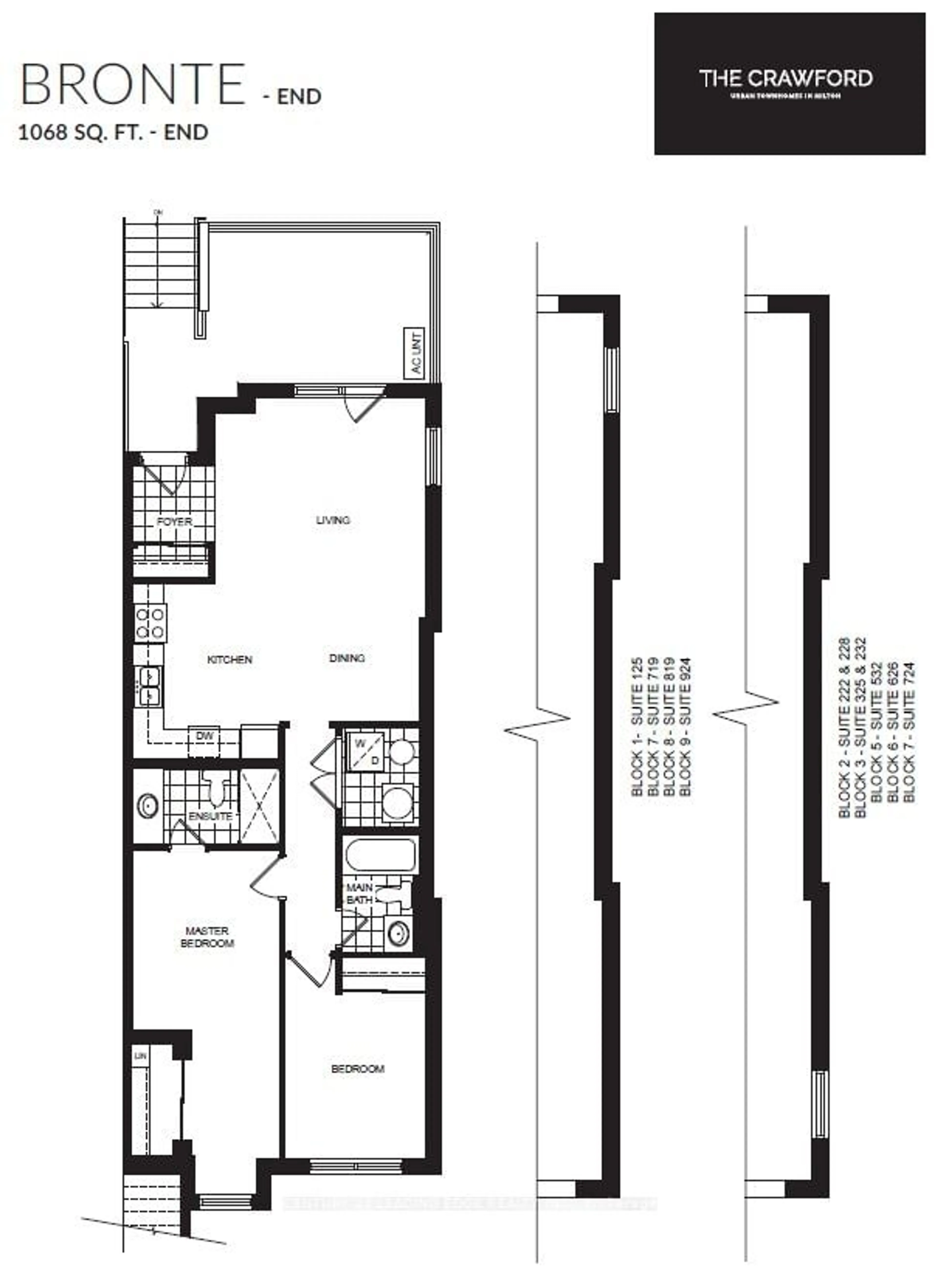 Floor plan for 8175 Britannia Rd #228, Milton Ontario L9T 7E7