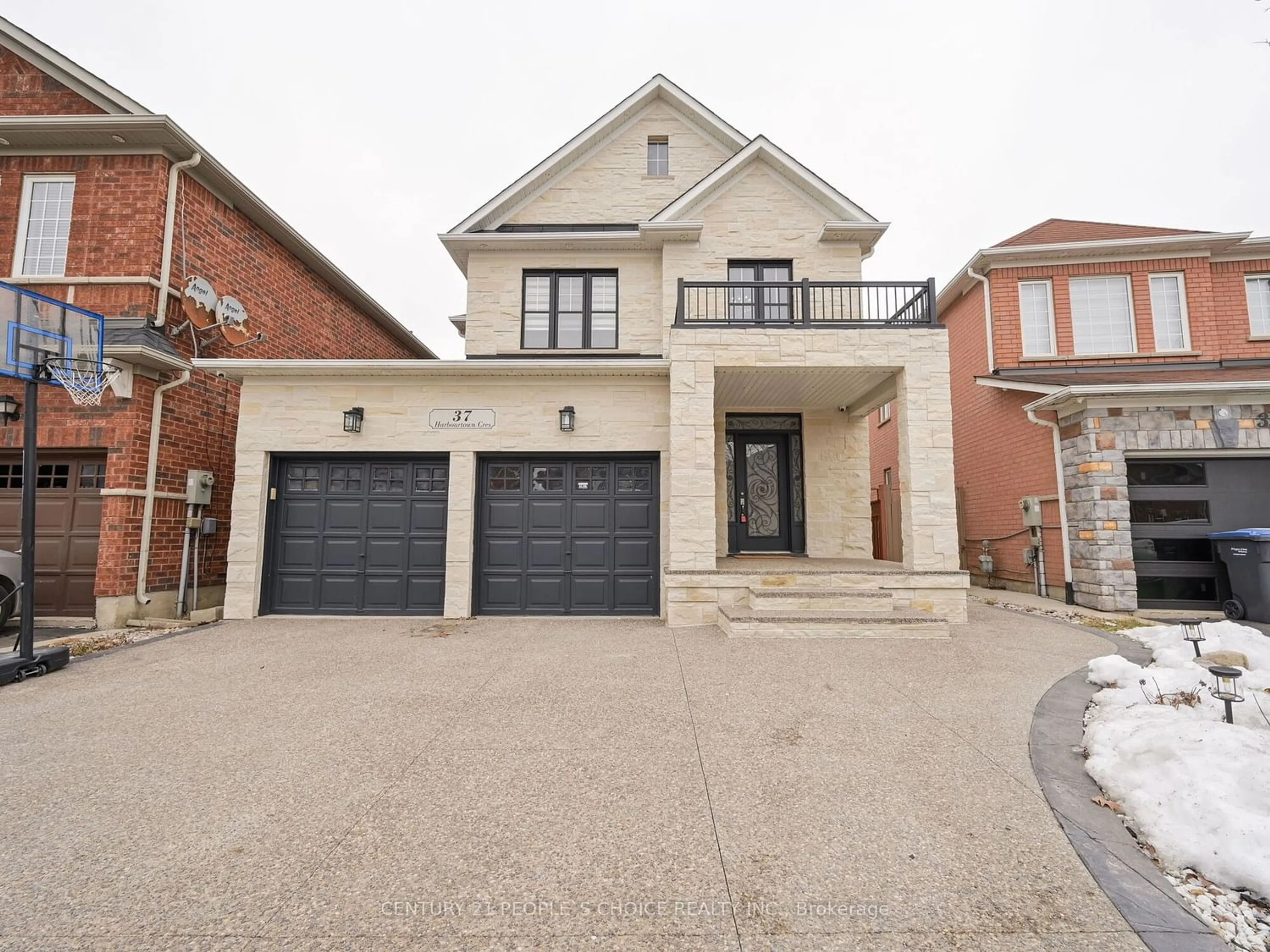 Home with brick exterior material for 37 Harbourtown Cres, Brampton Ontario L6V 4P6
