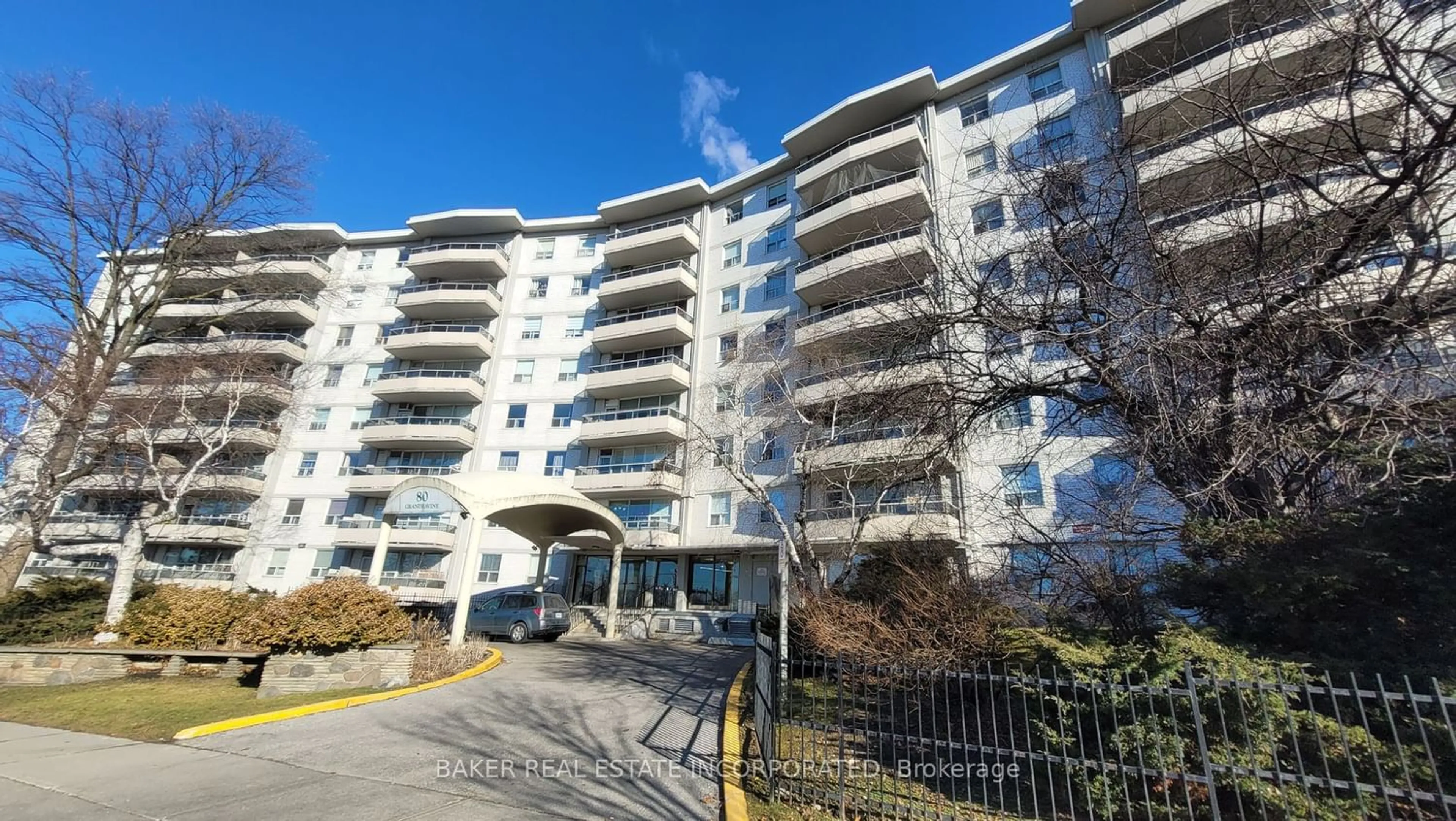 A pic from exterior of the house or condo for 80 Grandravine Dr #214, Toronto Ontario M3J 1B2