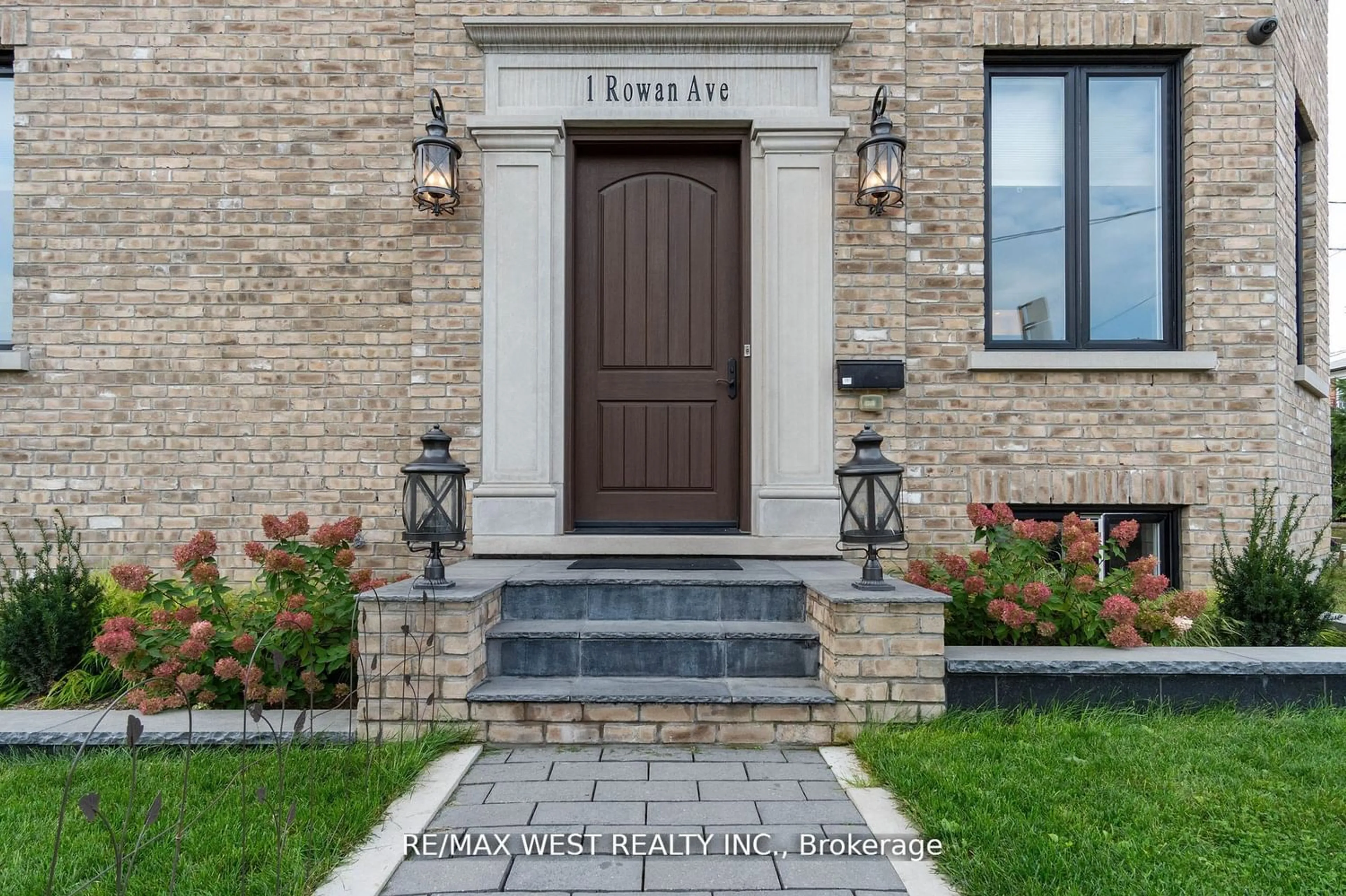 Home with stone exterior material for 1 Rowan Ave, Toronto Ontario M6E 0A5