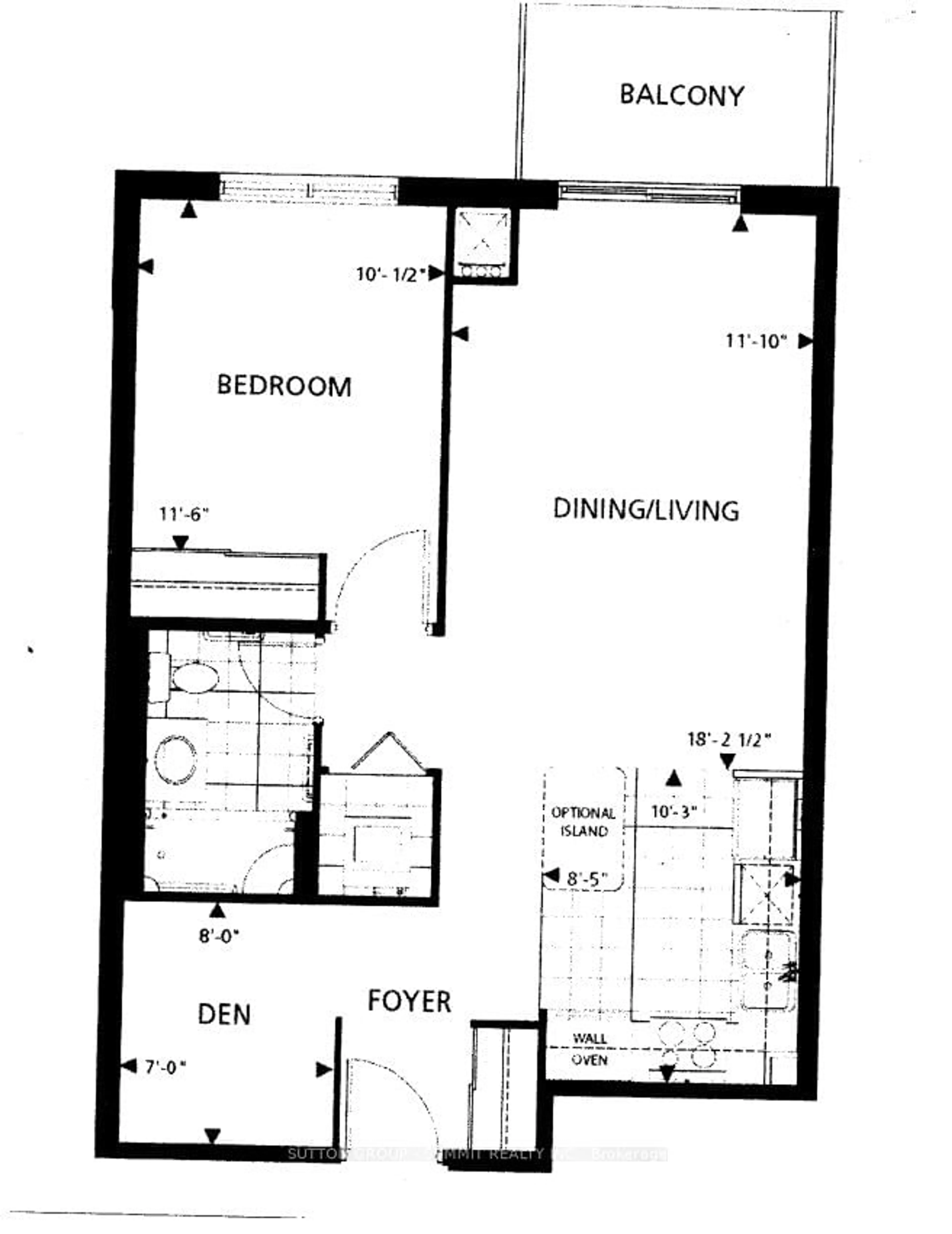 Floor plan for 810 Scollard Crt #701, Mississauga Ontario L5V 0A4