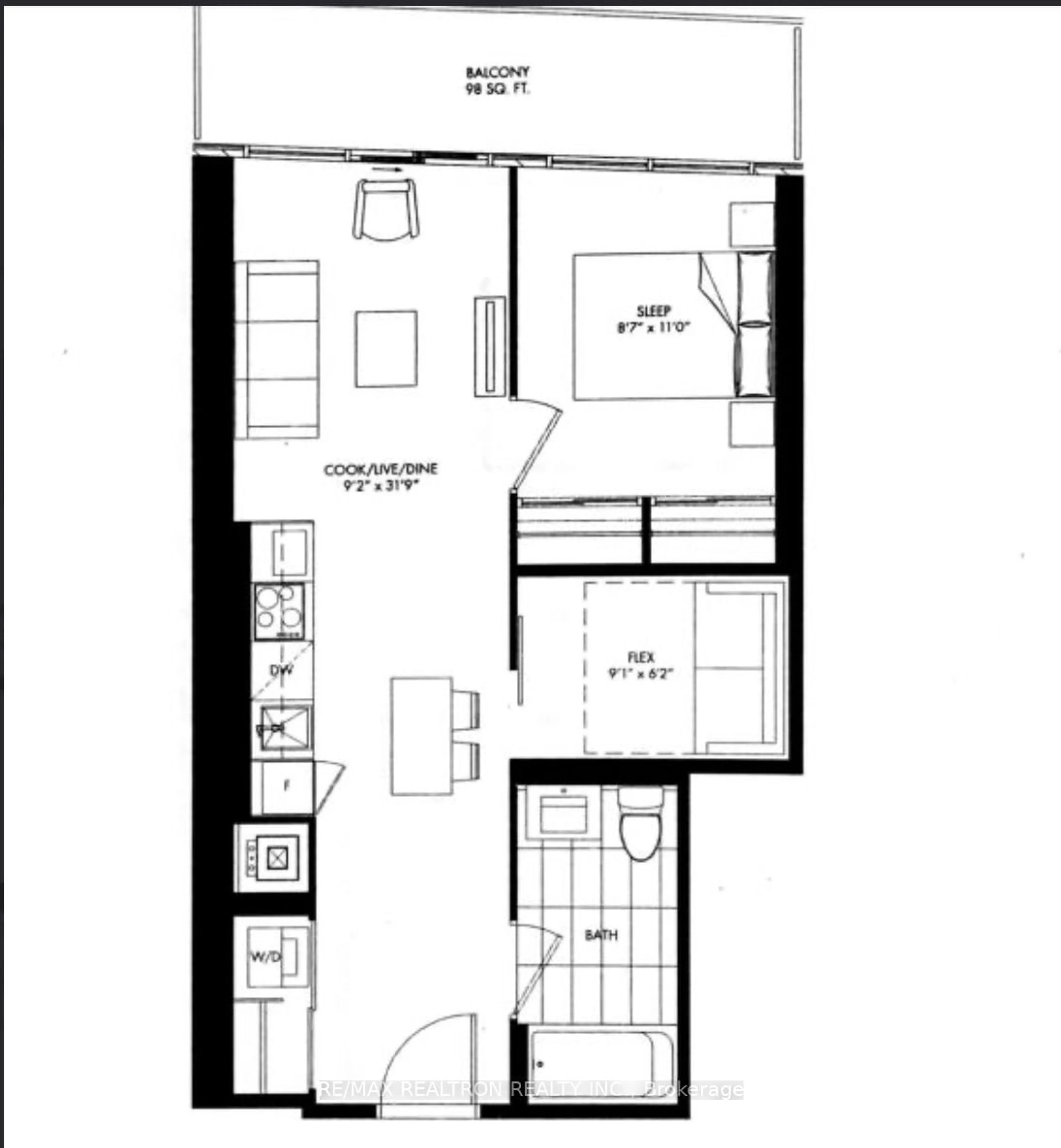 Floor plan for 3883 Quartz Rd #3612, Mississauga Ontario L5B 0M4