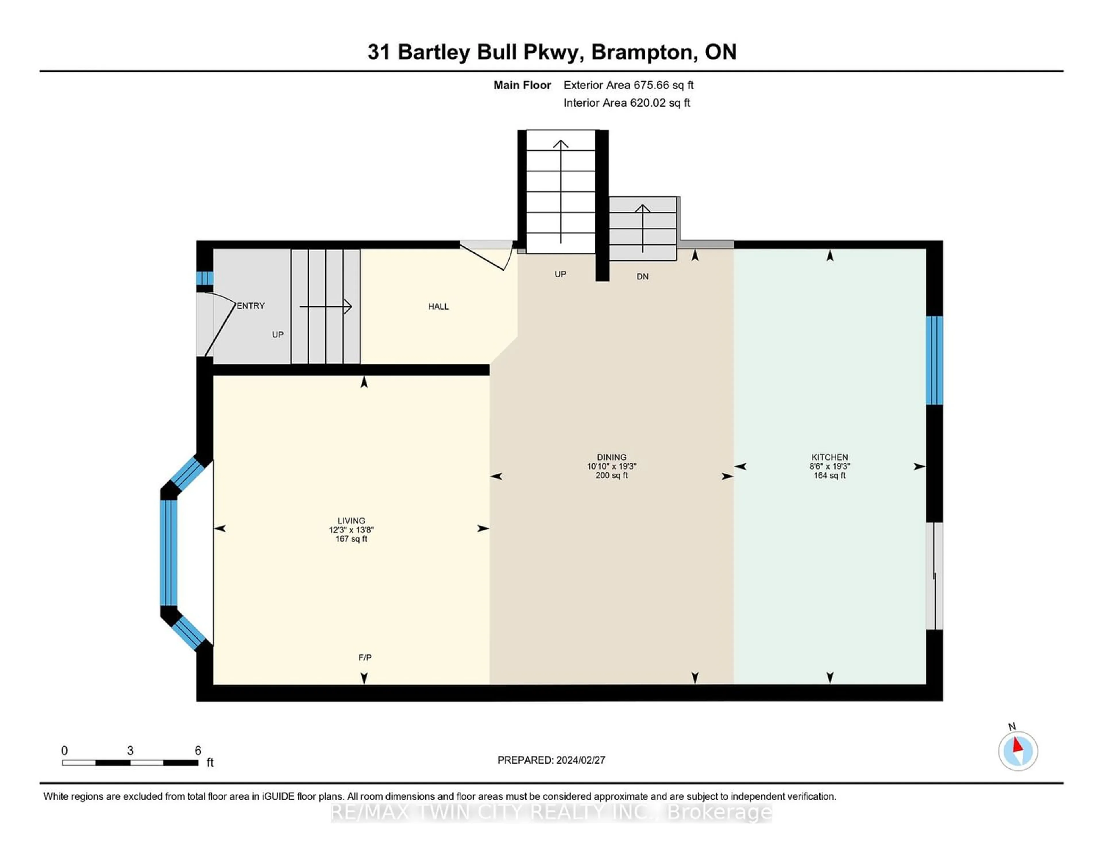 Floor plan for 31 Bartley Bull Pkwy, Brampton Ontario L6W 2J3