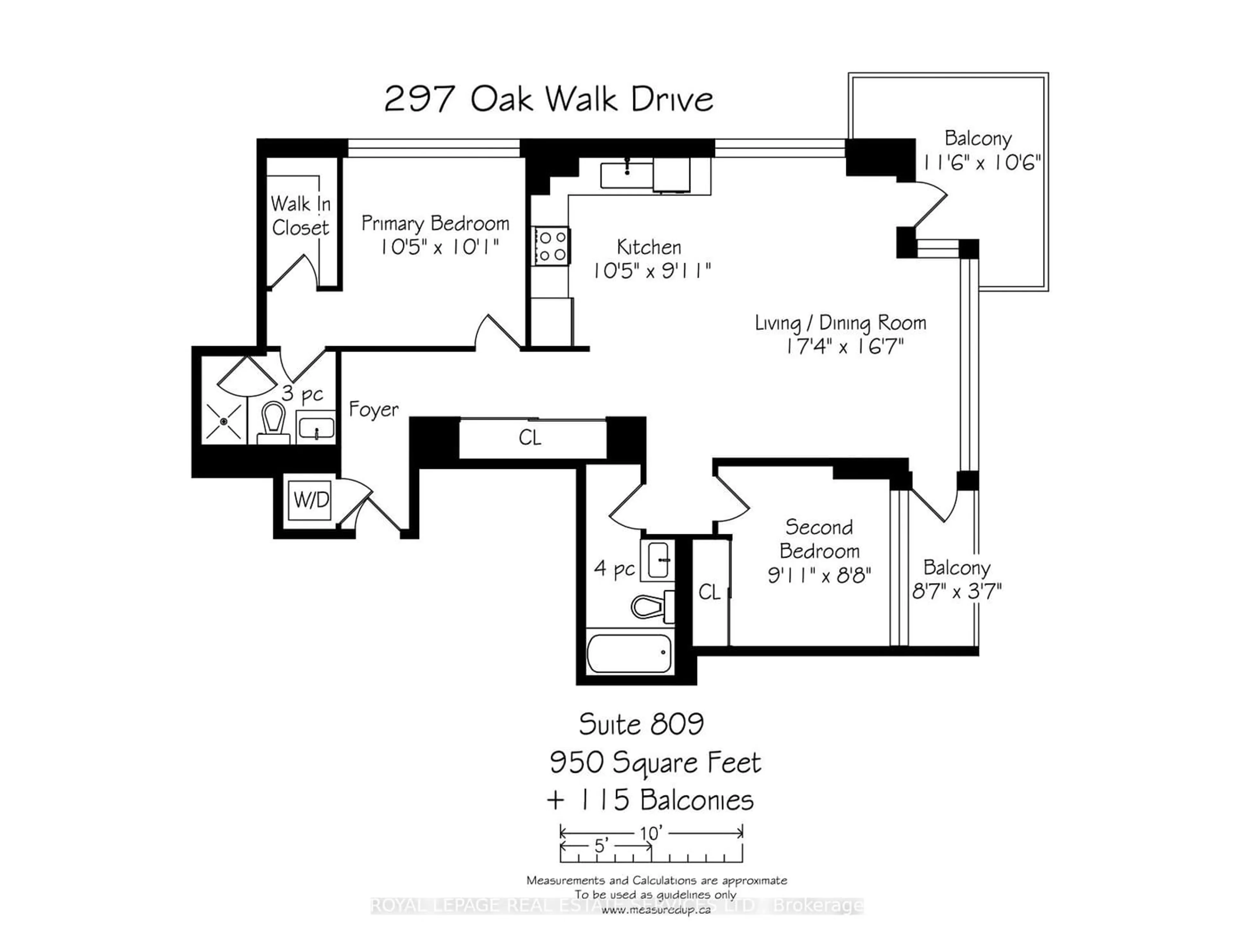 Floor plan for 297 Oak Walk Dr #809, Oakville Ontario L6H 3R6