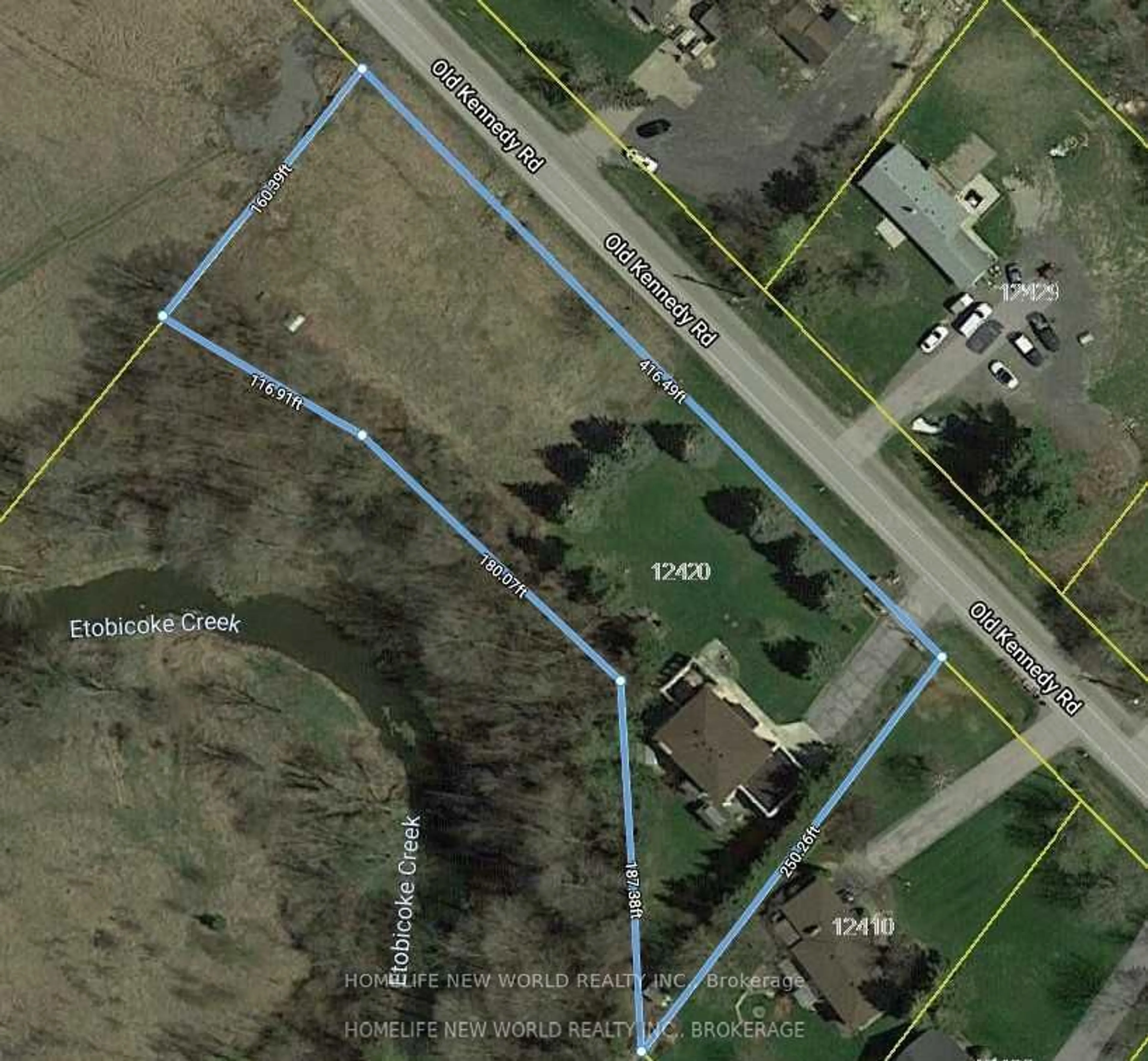 Picture of a map for 12420 Old Kennedy Rd, Caledon Ontario L7C 2E8