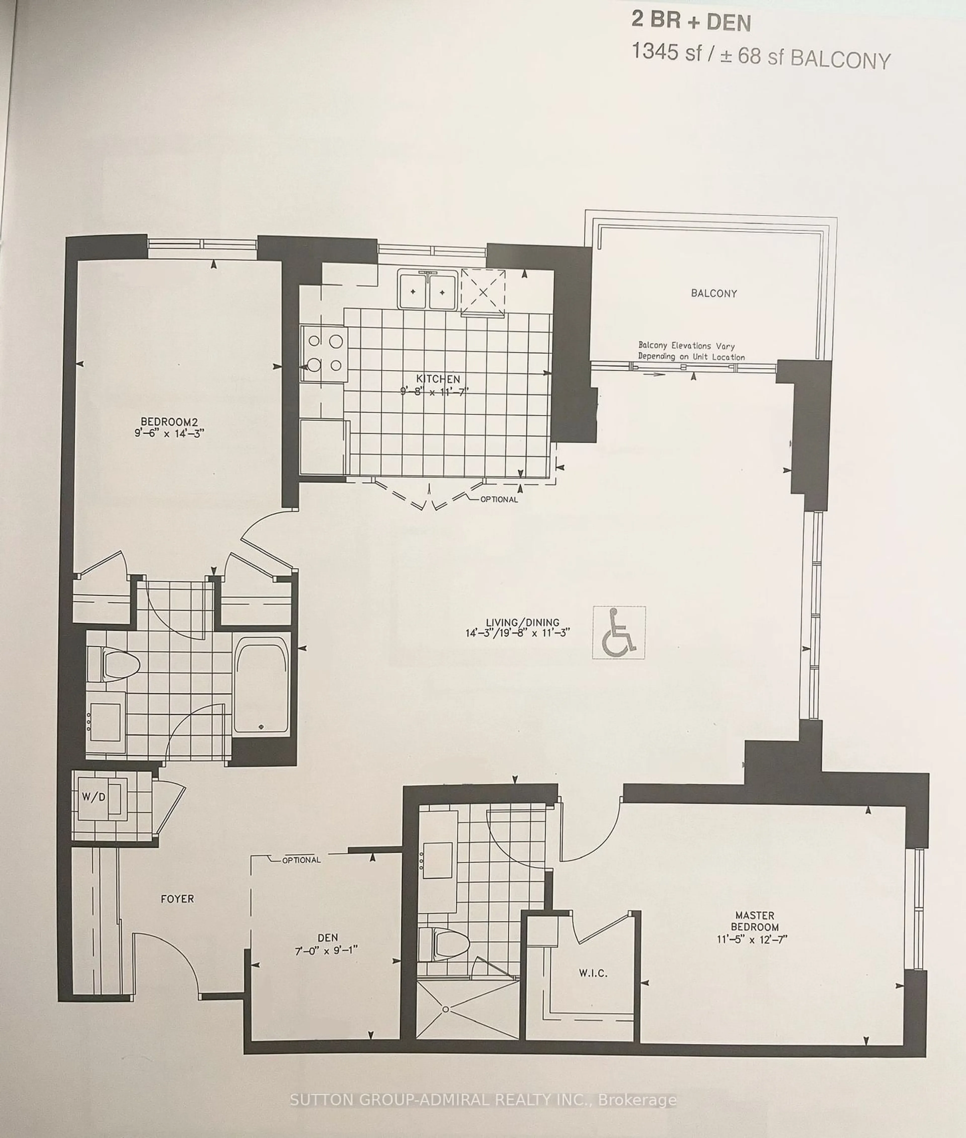Floor plan for 2480 Prince Michael Dr #630, Oakville Ontario L6H 0E1