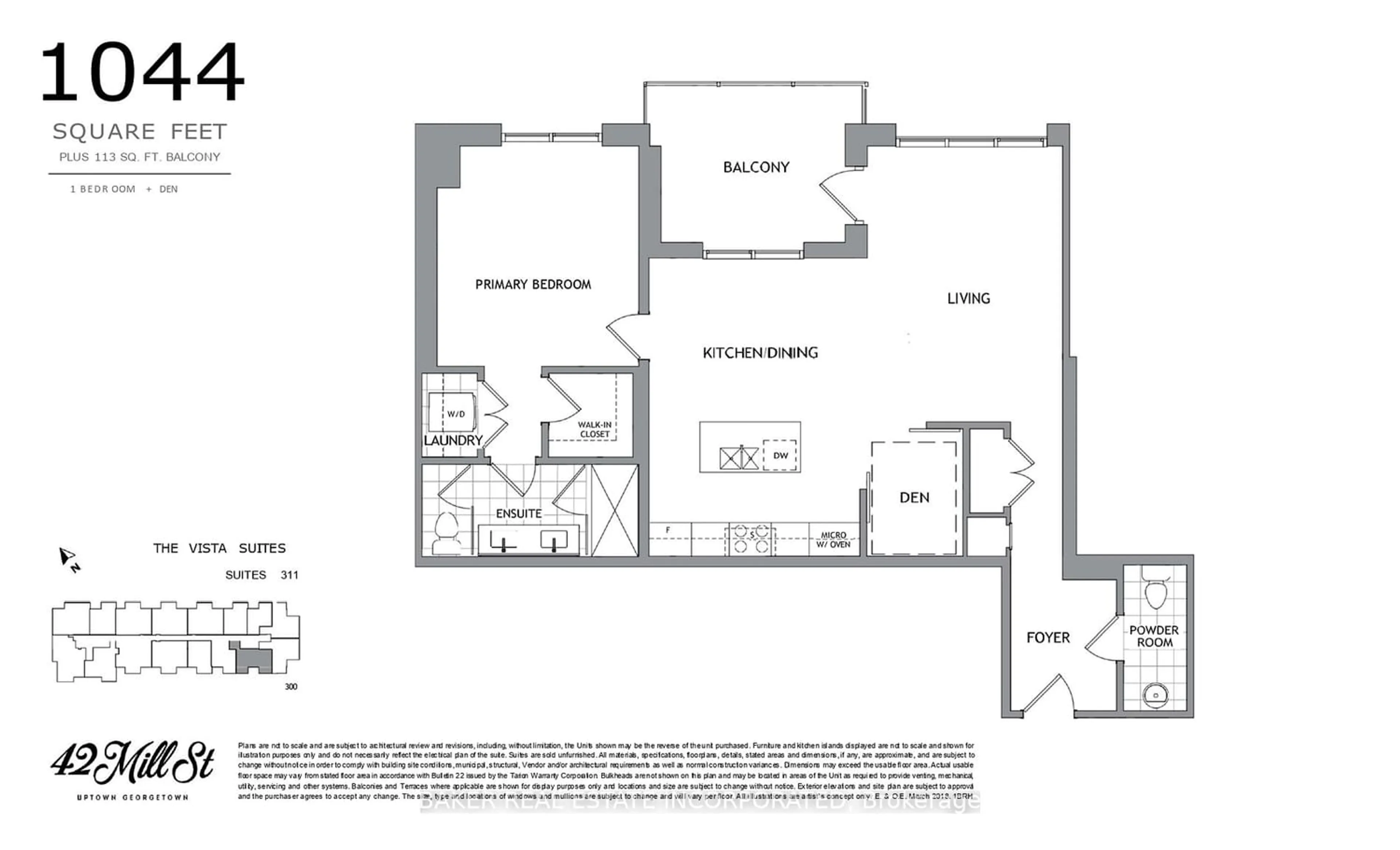 Floor plan for 42 Mill St #311, Halton Hills Ontario L7G 2H7