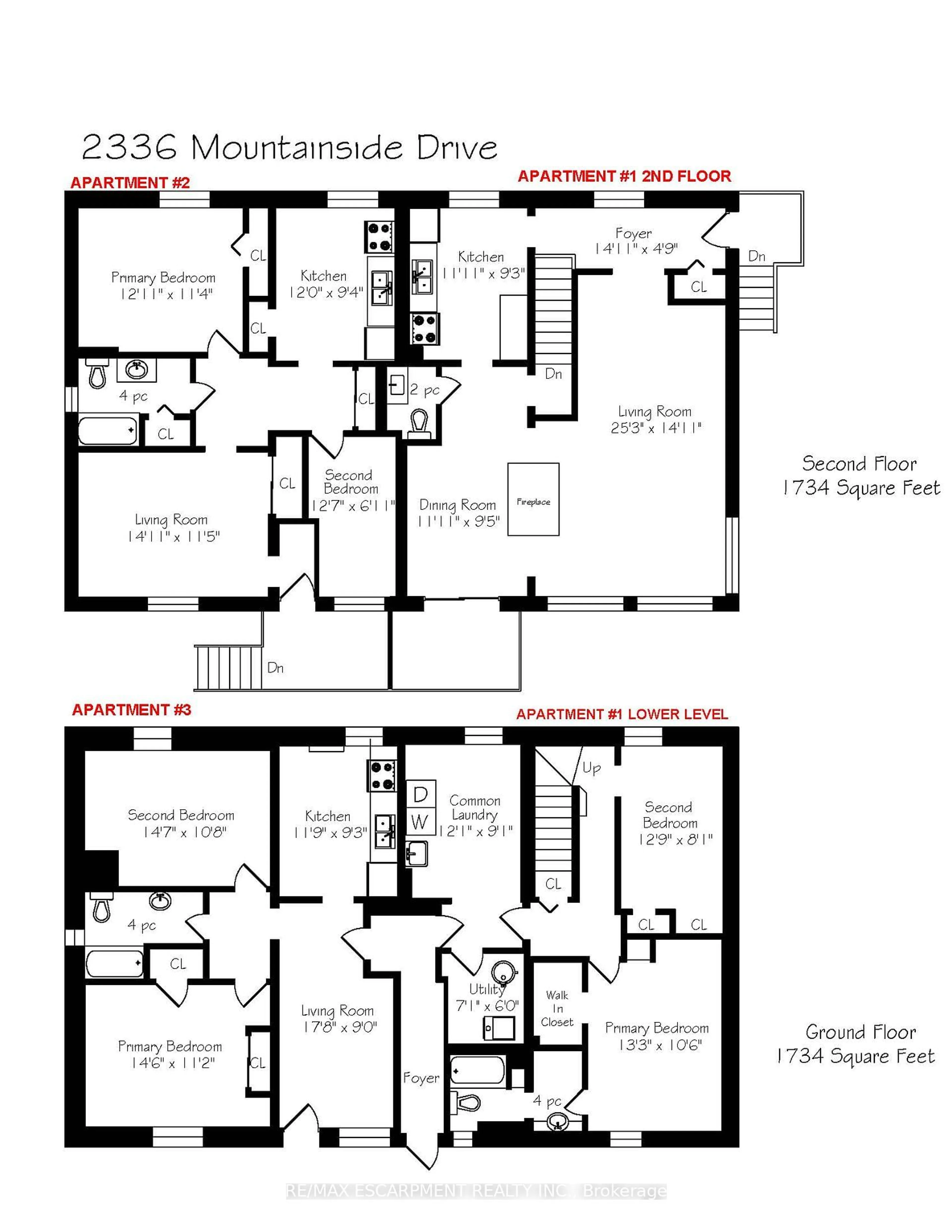 Floor plan for 2336 Mountainside Dr, Burlington Ontario L7P 1C2