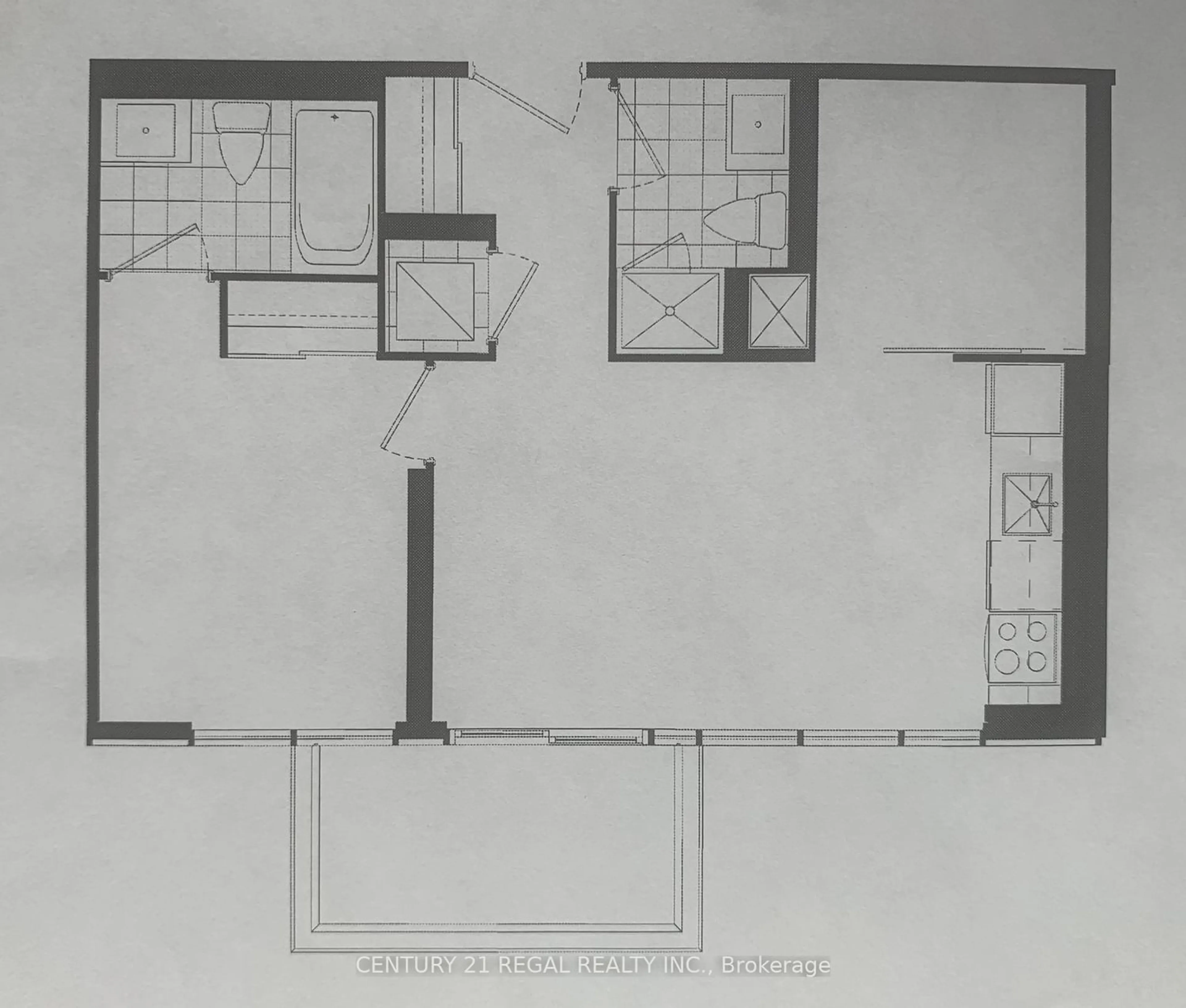 Floor plan for 270 Dufferin St #1107, Toronto Ontario M6K 0H8