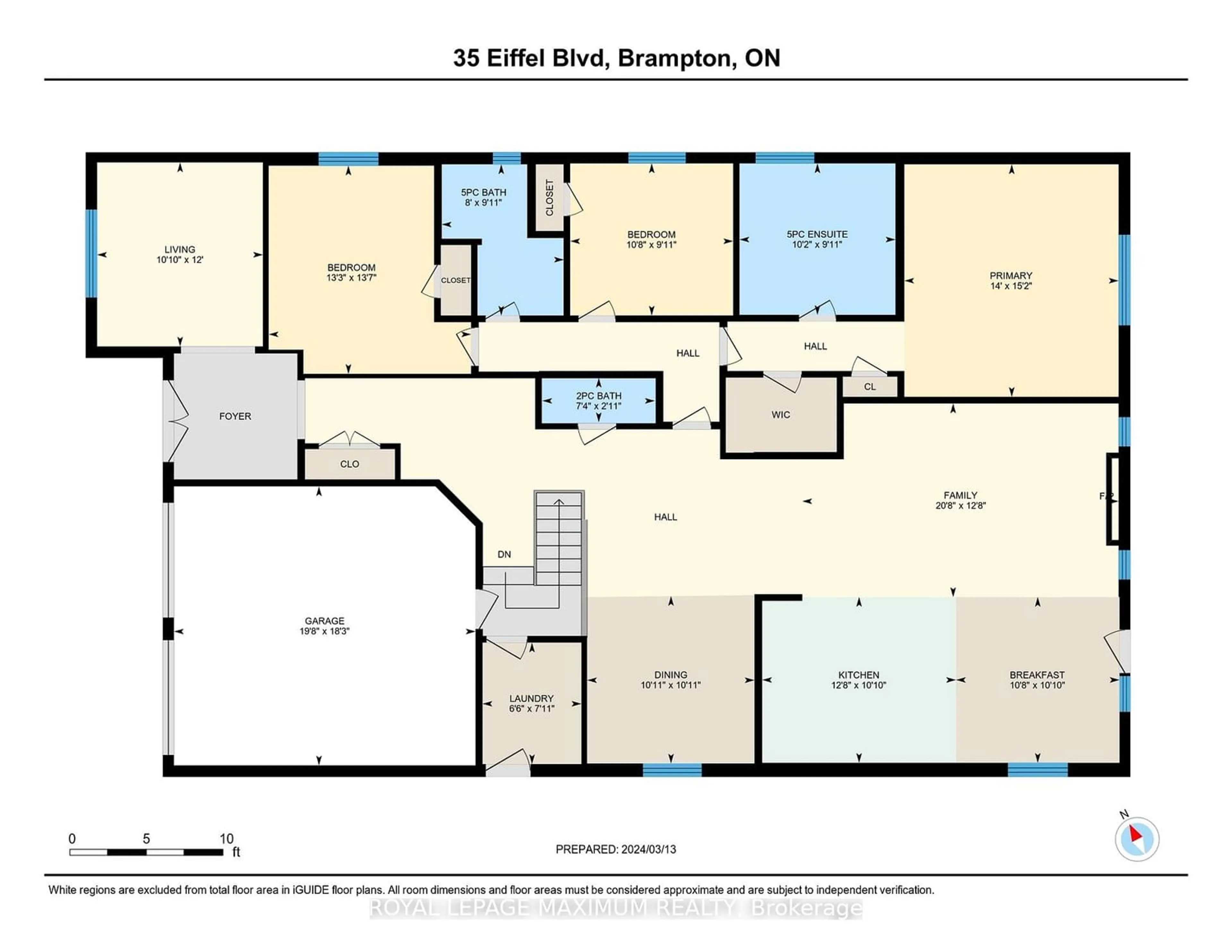 Floor plan for 35 Eiffel Blvd, Brampton Ontario L6P 1W3