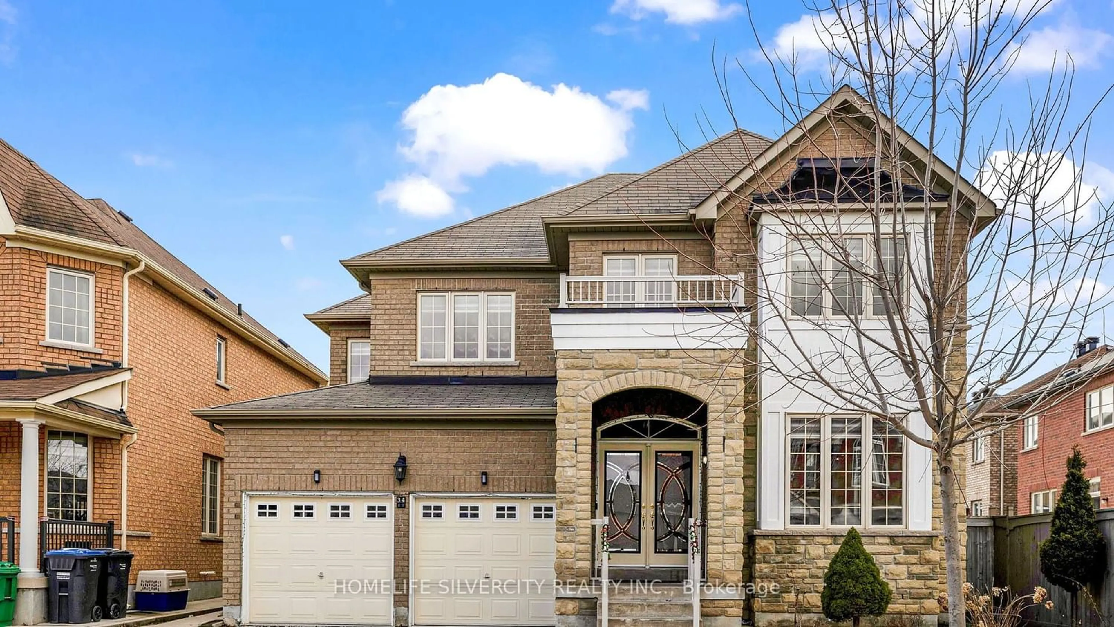 Home with brick exterior material for 34 Quailvalley Dr, Brampton Ontario L6R 0N4