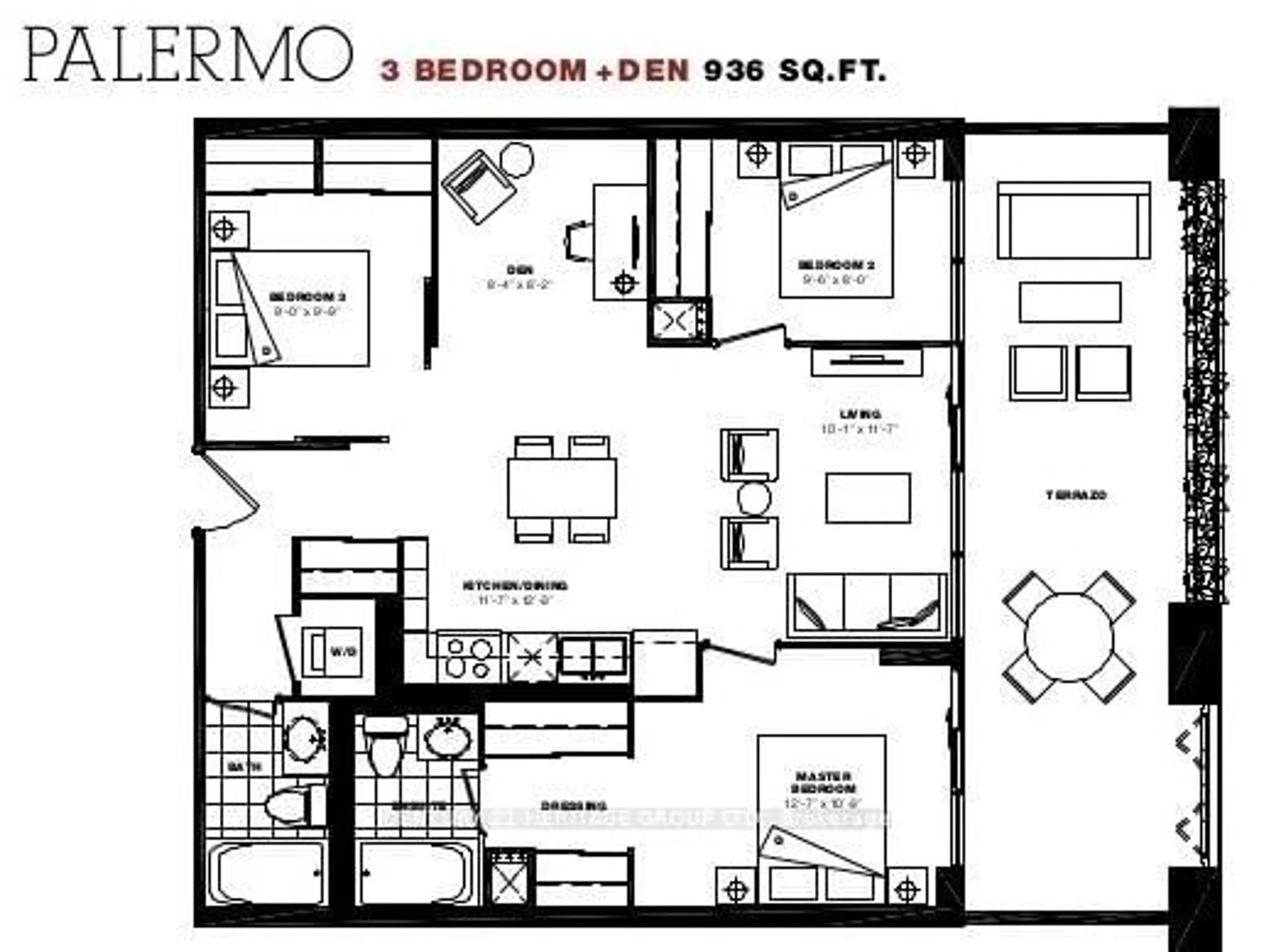 Floor plan for 3091 Dufferin St #528, Toronto Ontario M6A 0C4