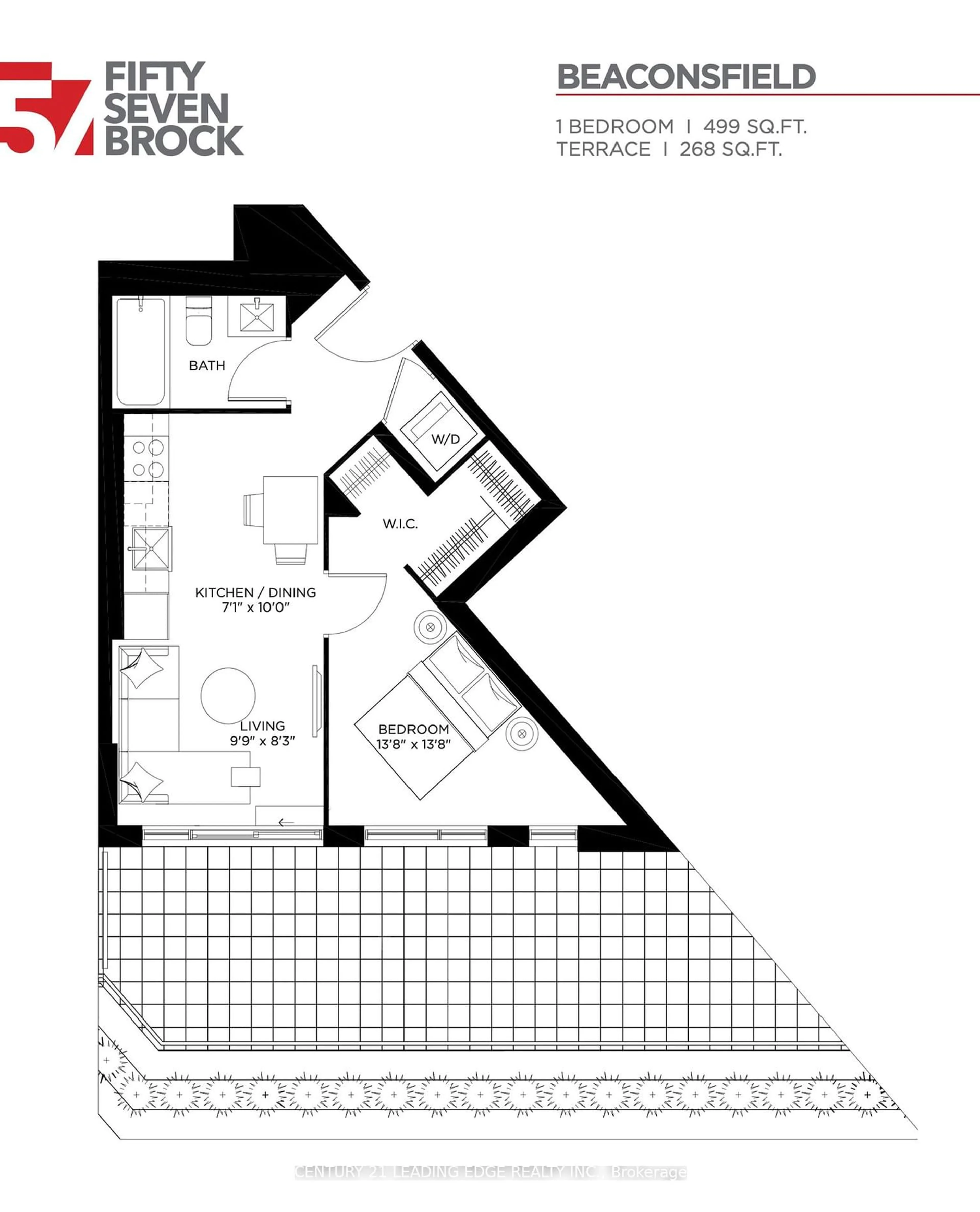 Floor plan for 57 Brock Ave #705, Toronto Ontario M6K 0H3
