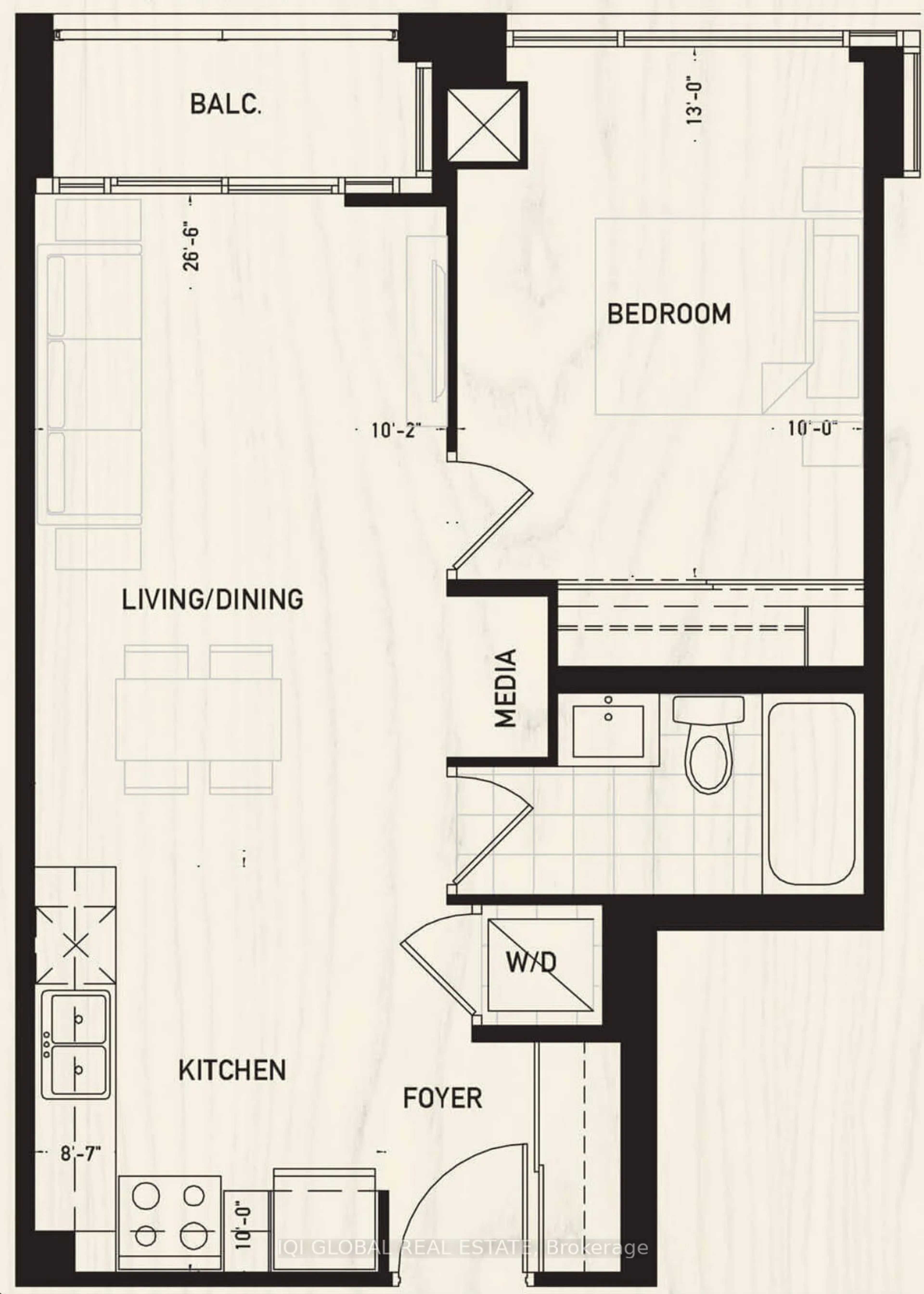 Floor plan for 2485 Taunton Rd #1222, Oakville Ontario L6H 3R8