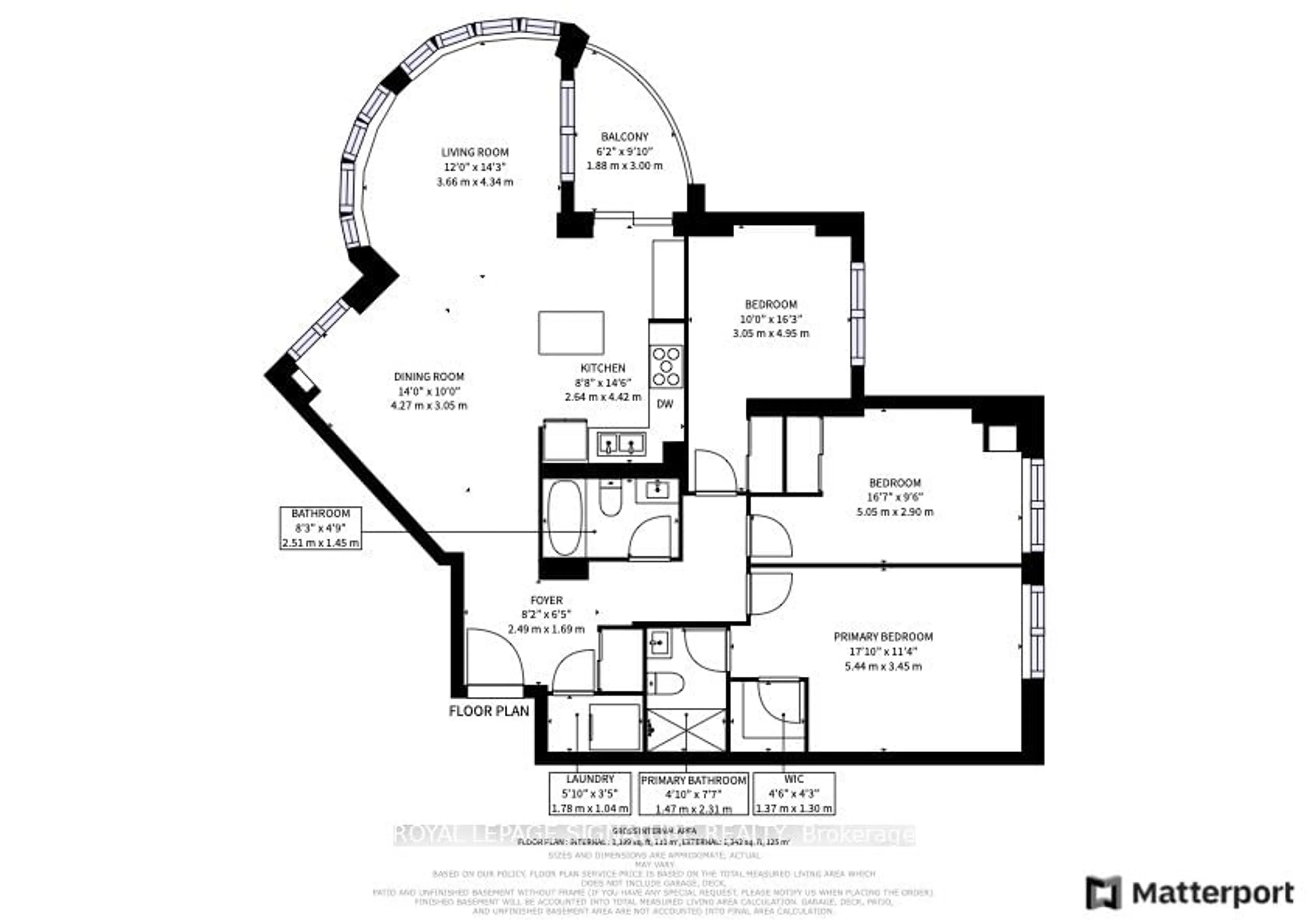 Floor plan for 3888 Duke Of York Blvd #625, Mississauga Ontario L5B 4P5