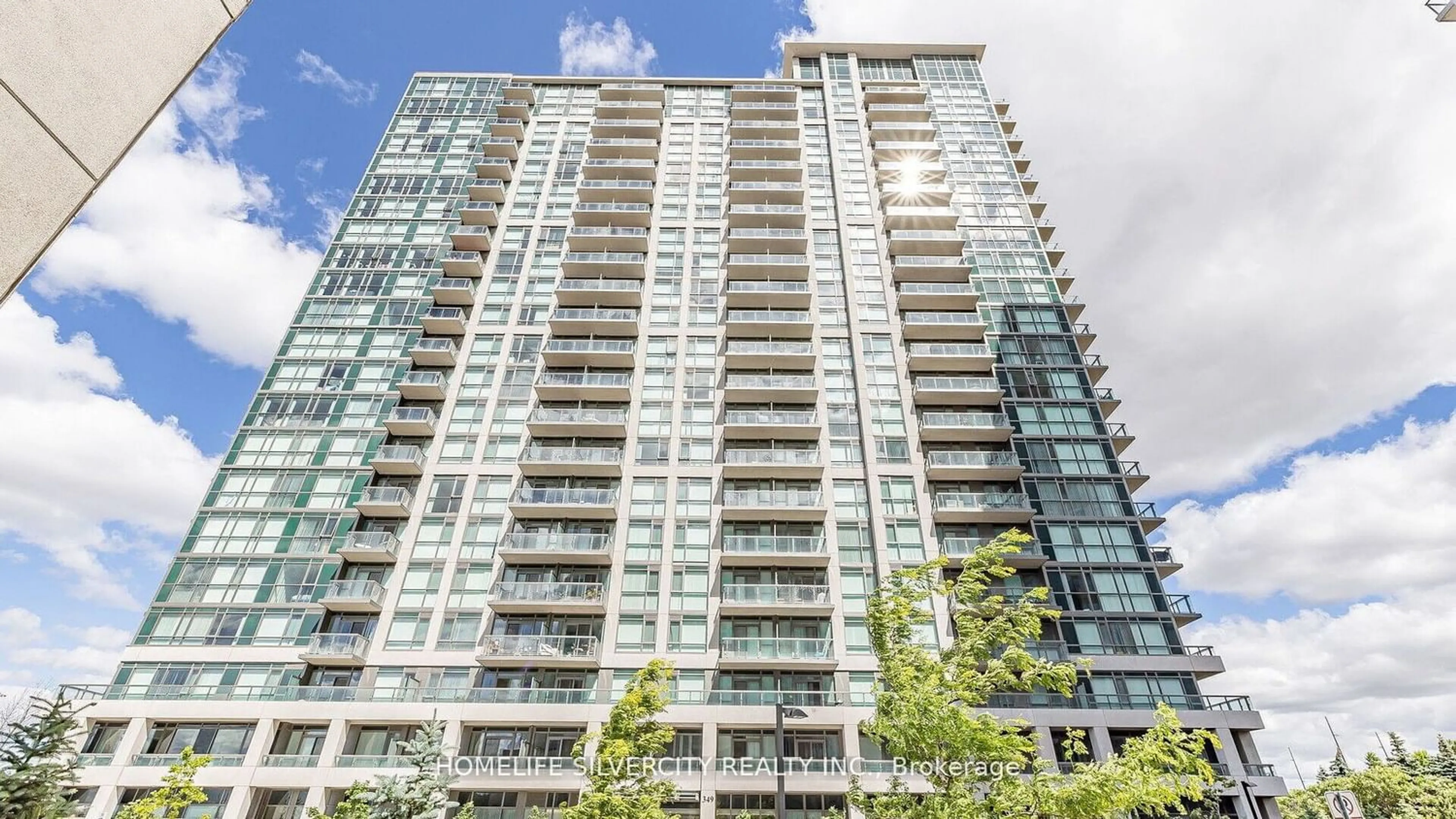 Balcony in the apartment for 349 Rathburn Rd #2218, Mississauga Ontario L5B 0G9