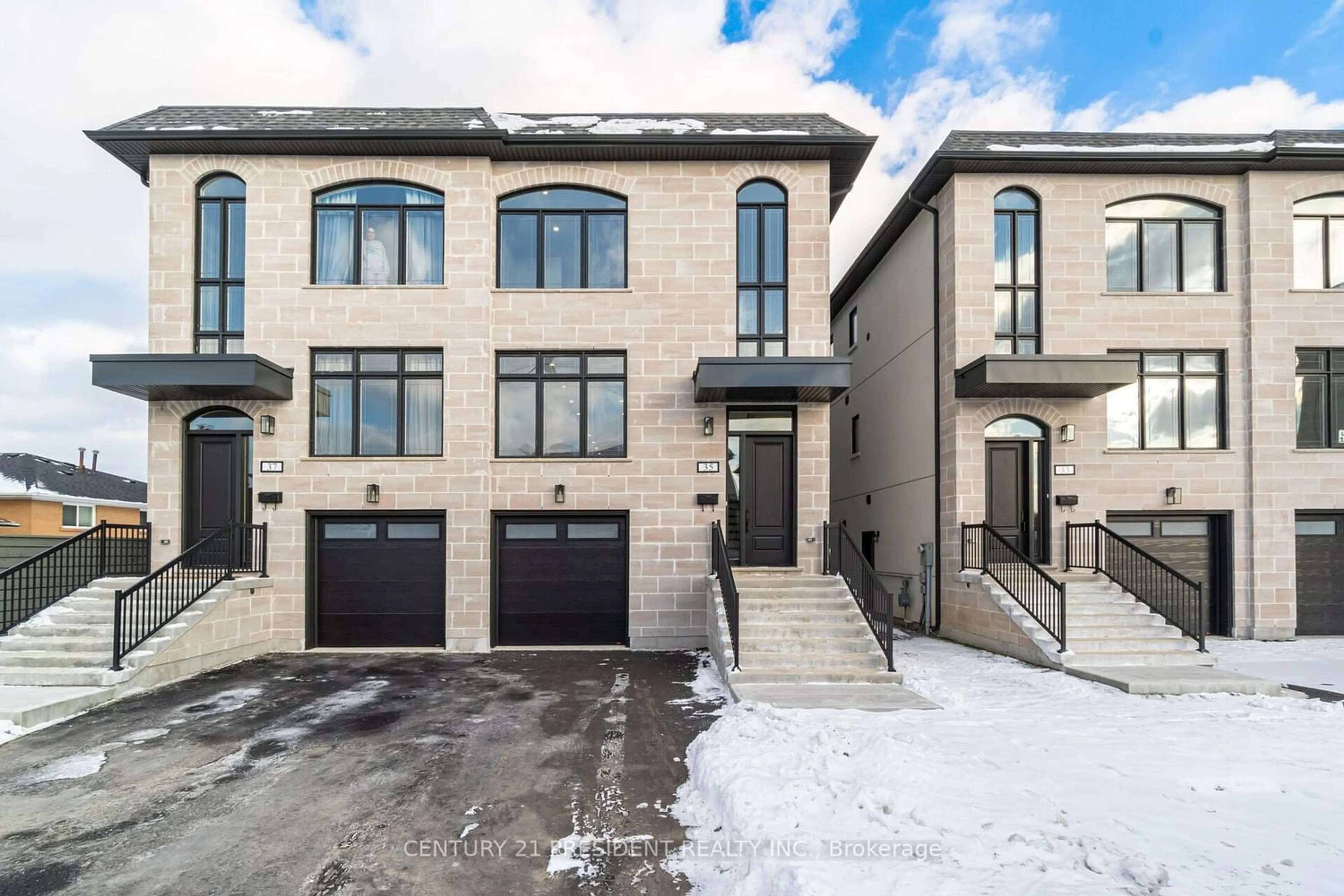 Home with stone exterior material for 35 St Gaspar Crt, Toronto Ontario M9L 0A4