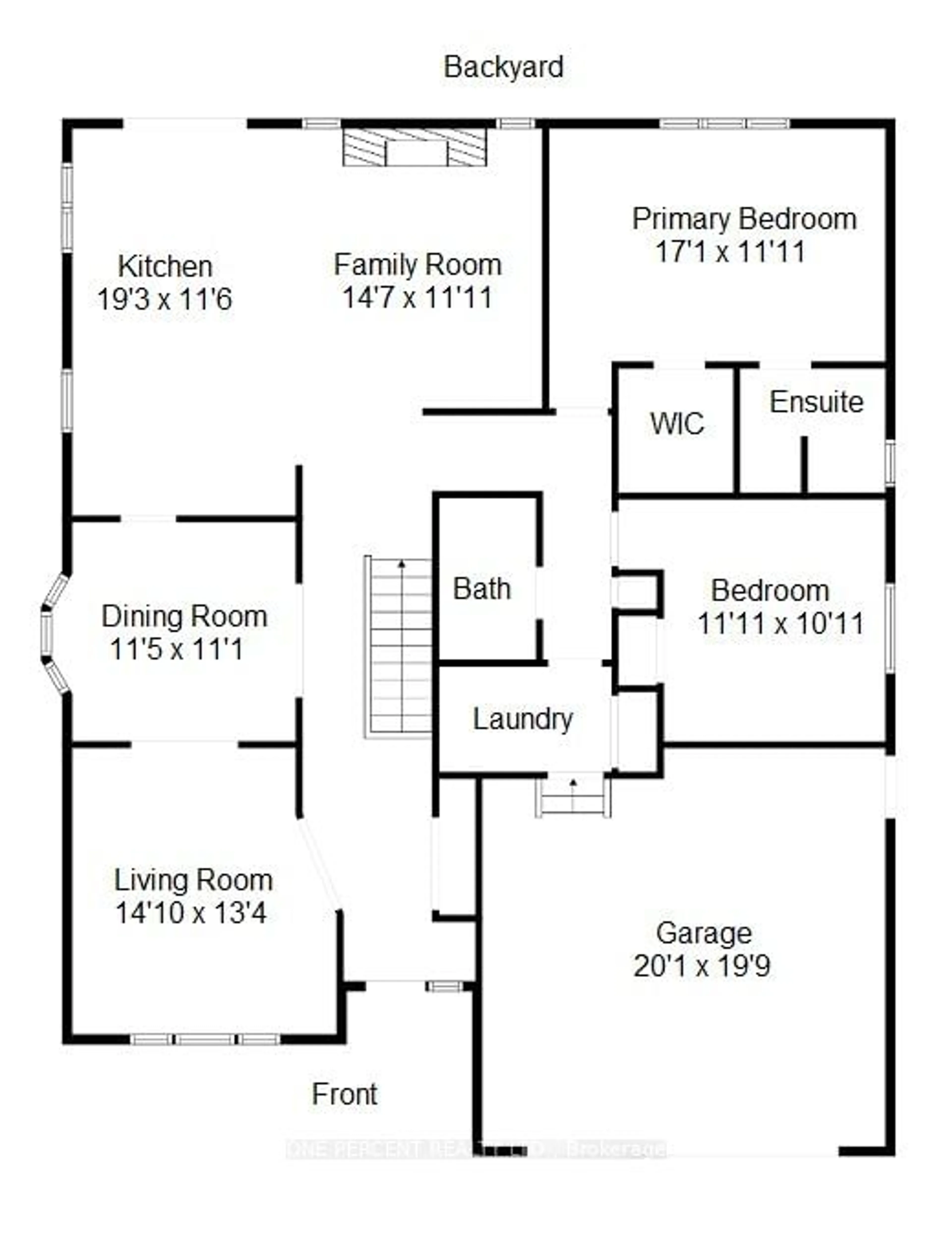 Floor plan for 633 Andrea Crt, Burlington Ontario L7R 4J7