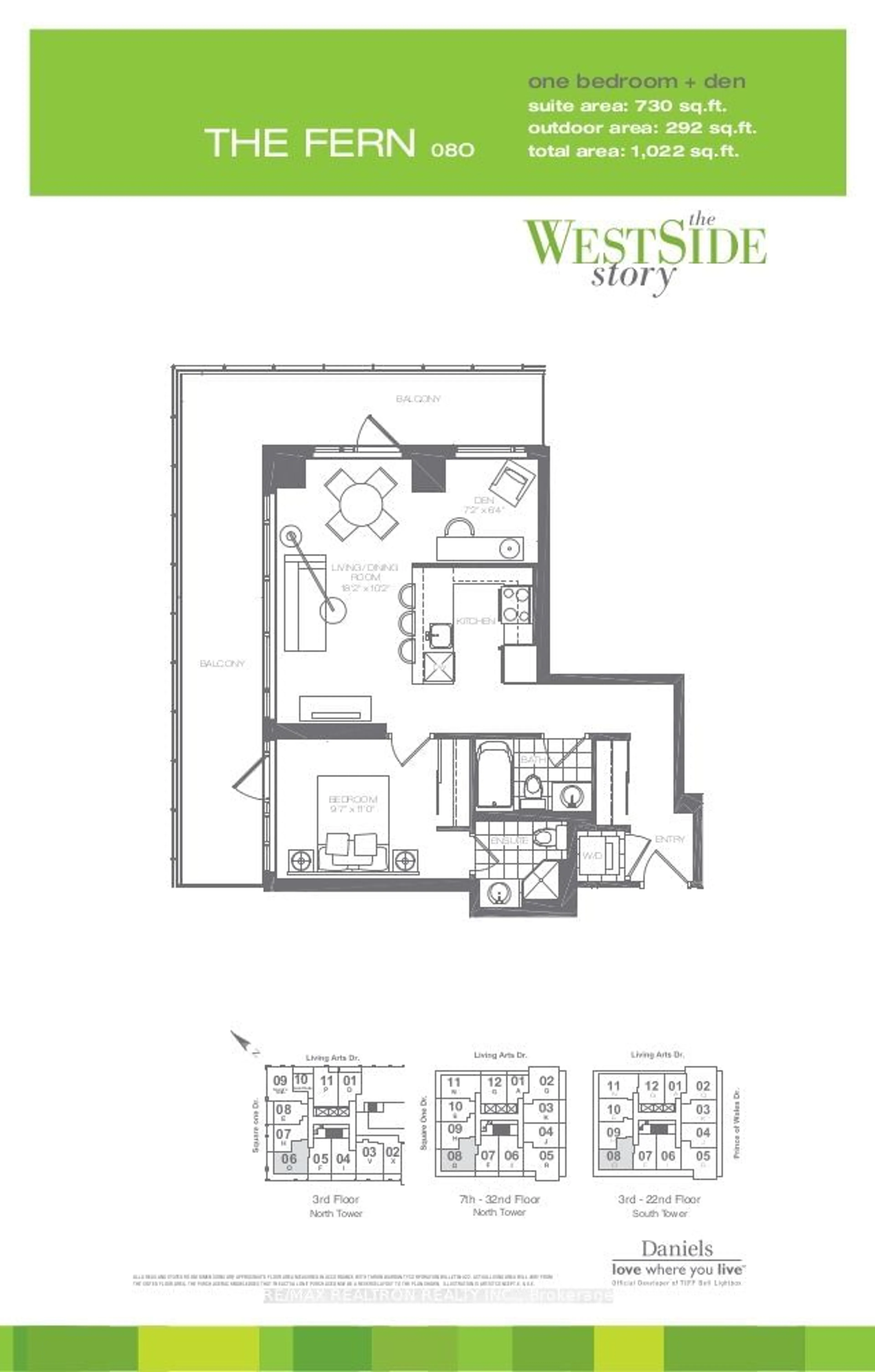 Floor plan for 365 Prince Of Wales Dr #708, Mississauga Ontario L5B 0G6