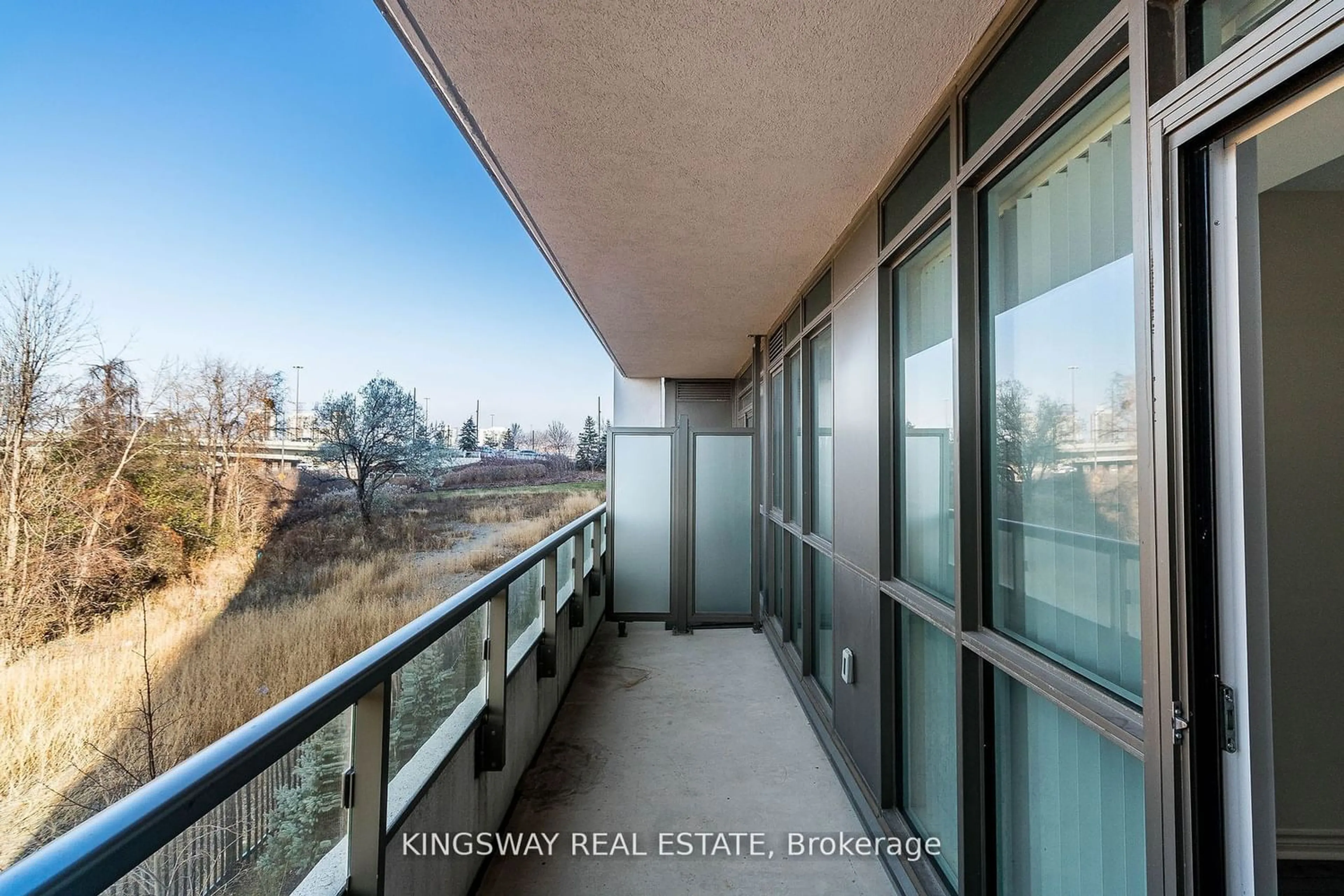 Balcony in the apartment for 349 Rathburn Rd #217, Mississauga Ontario L5B 0G9