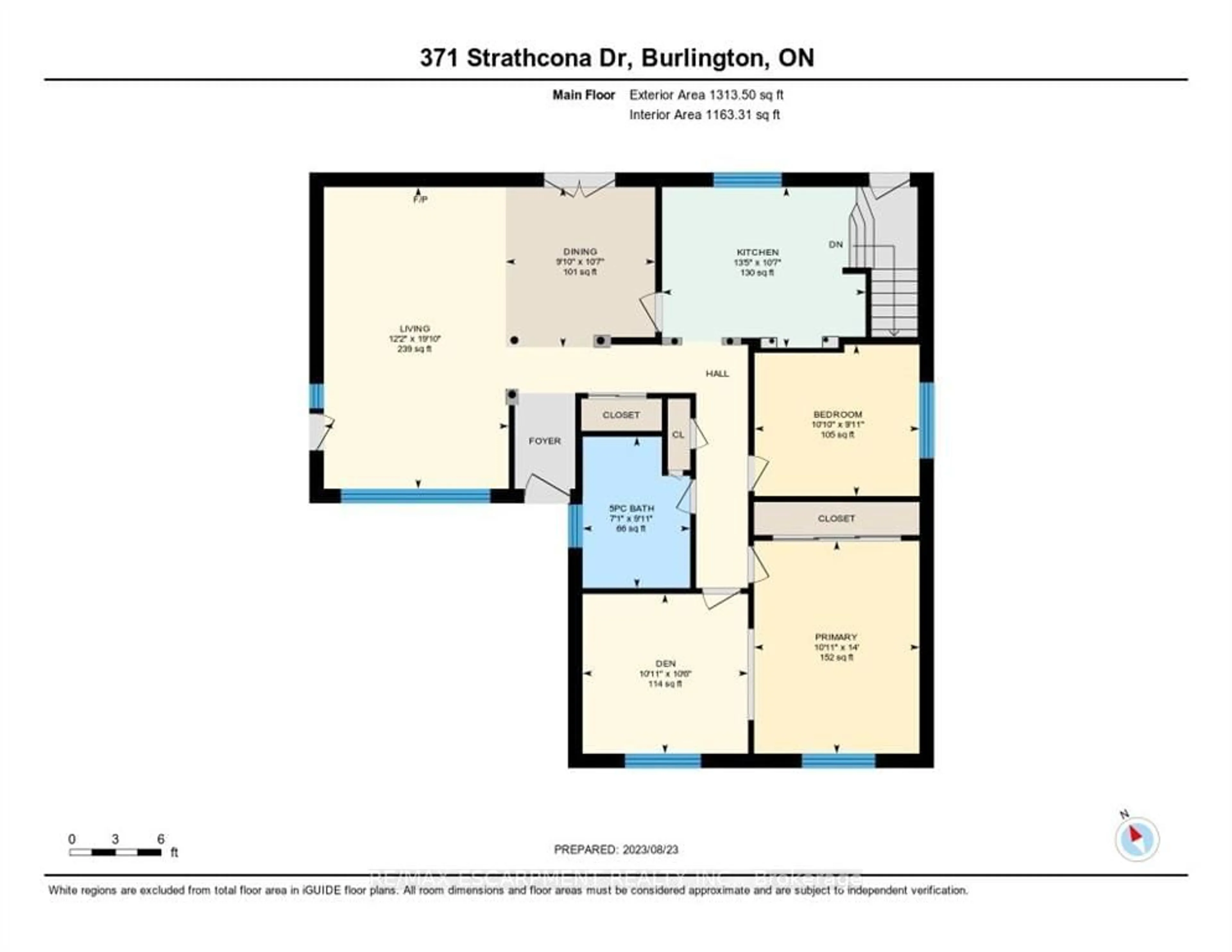 Floor plan for 371 Strathcona Dr, Burlington Ontario L7L 2E4